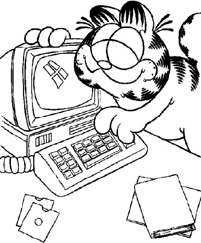 Dessin à colorier: Garfield (Dessins Animés) #26210 - Coloriages à Imprimer Gratuits