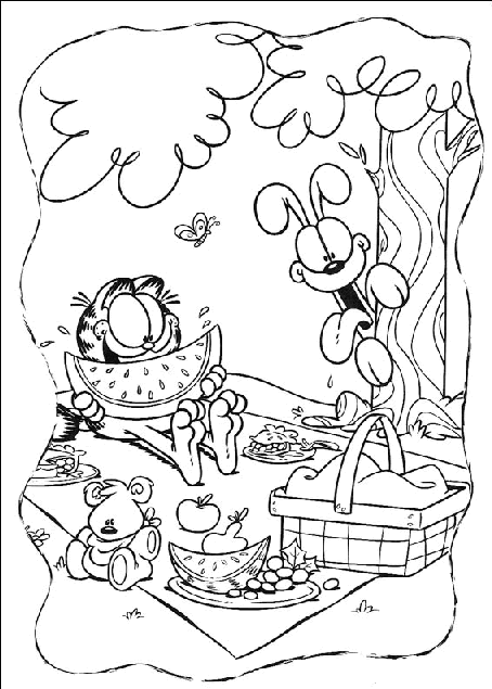 Dessin à colorier: Garfield (Dessins Animés) #26240 - Coloriages à Imprimer Gratuits