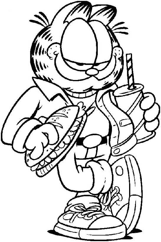 Dessin à colorier: Garfield (Dessins Animés) #26257 - Coloriages à Imprimer Gratuits