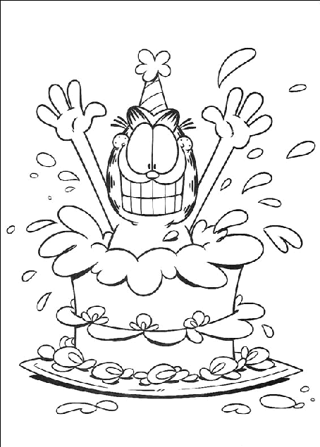 Dessin à colorier: Garfield (Dessins Animés) #26292 - Coloriages à Imprimer Gratuits