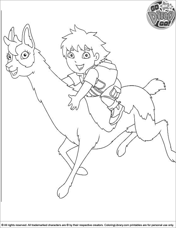 Dessin à colorier: Go Diego! (Dessins Animés) #48700 - Coloriages à Imprimer Gratuits