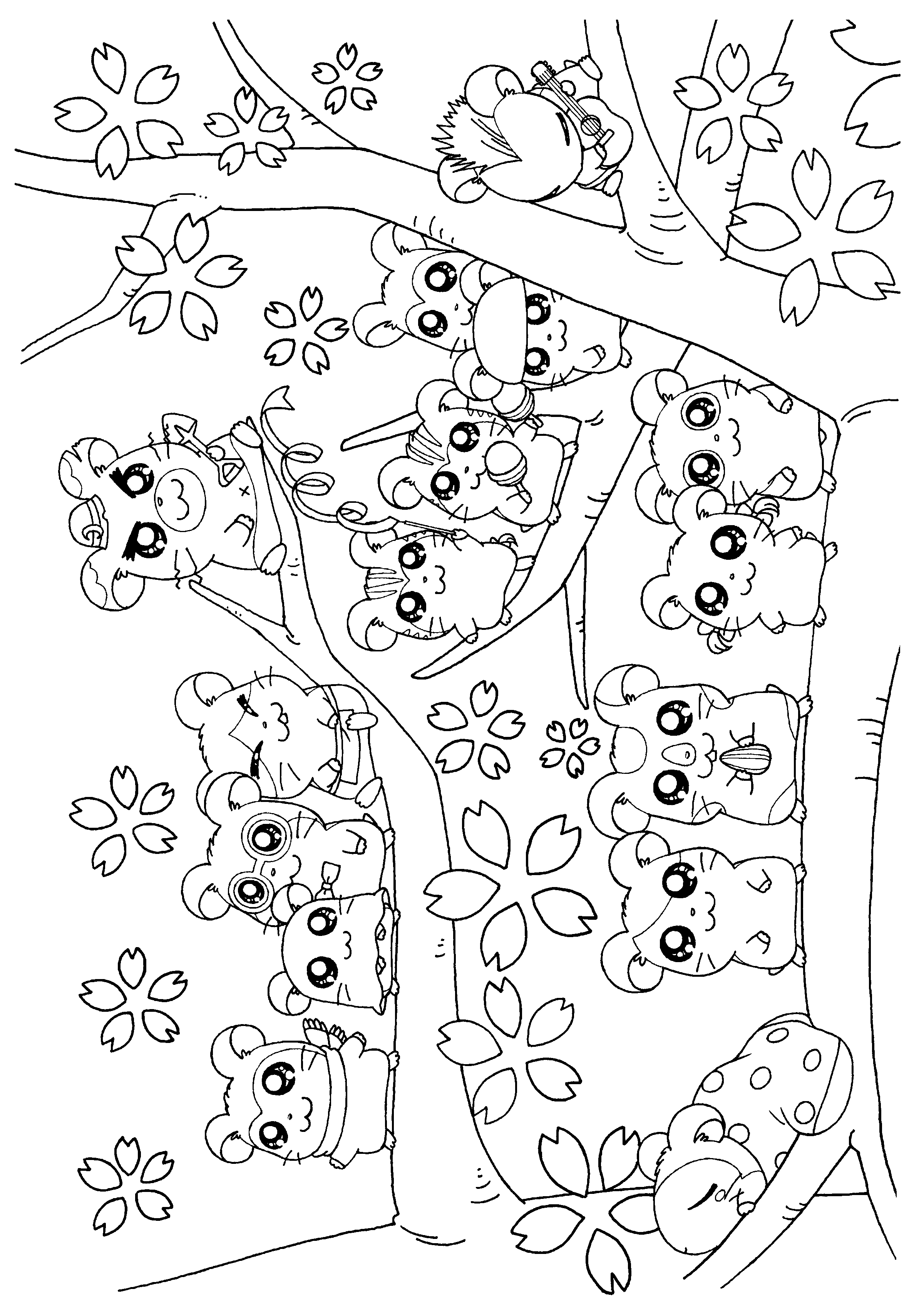 Dessin à colorier: Hamtaro (Dessins Animés) #39905 - Coloriages à Imprimer Gratuits