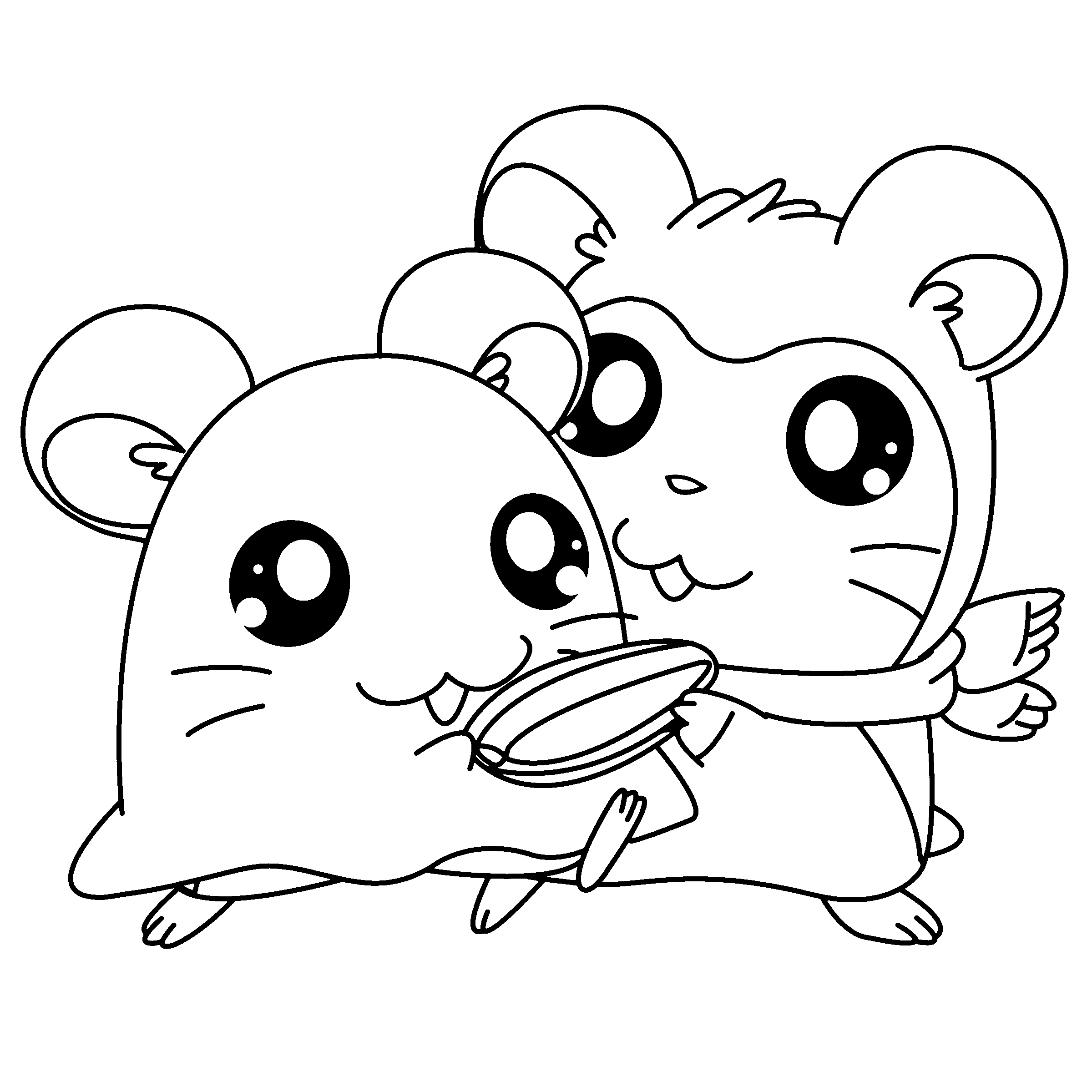 Dessin à colorier: Hamtaro (Dessins Animés) #39911 - Coloriages à Imprimer Gratuits