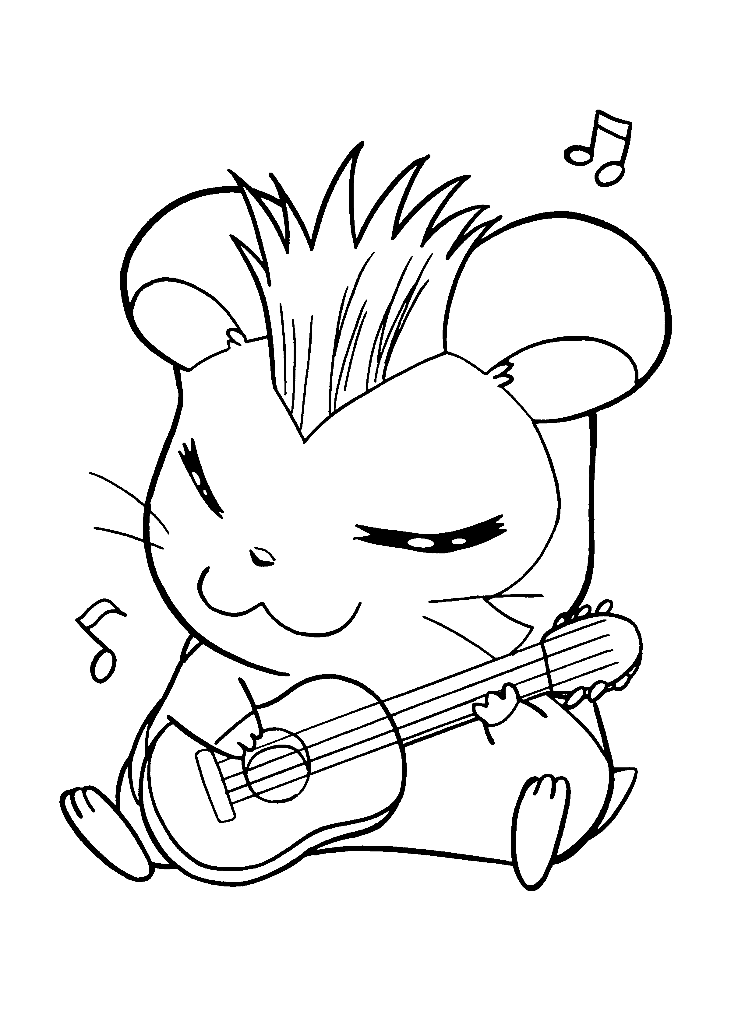 Dessin à colorier: Hamtaro (Dessins Animés) #39912 - Coloriages à Imprimer Gratuits