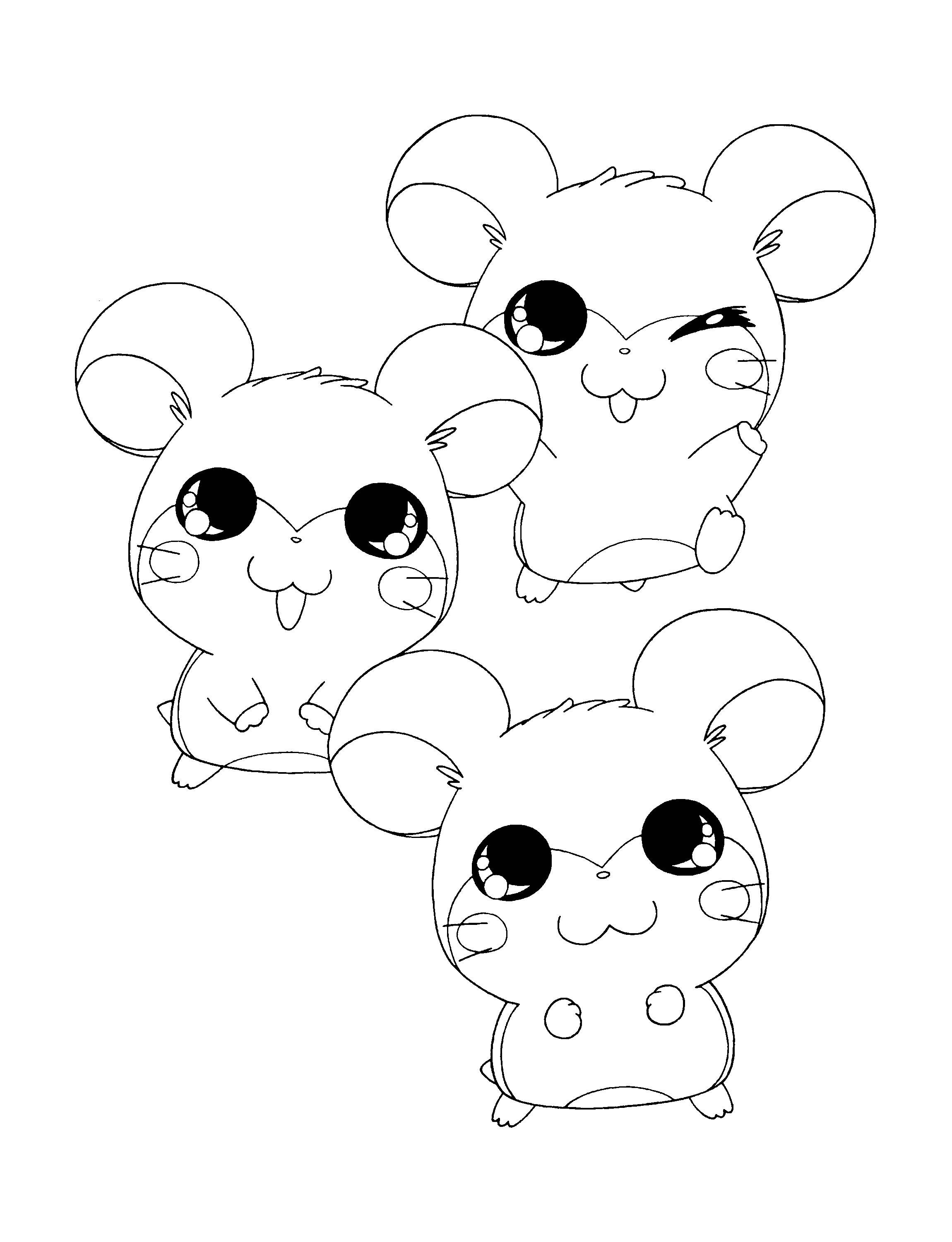 Dessin à colorier: Hamtaro (Dessins Animés) #39939 - Coloriages à Imprimer Gratuits