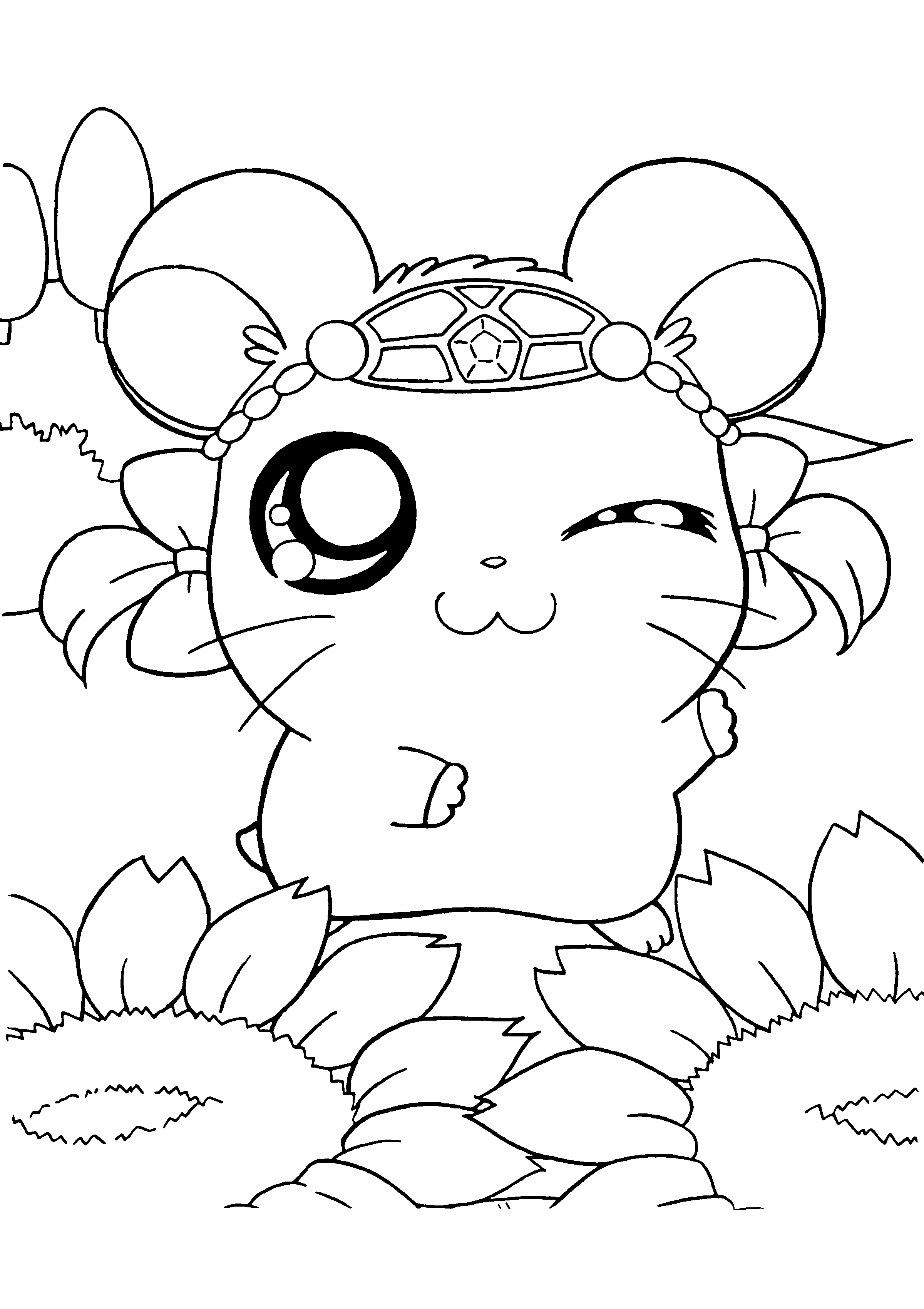 Dessin à colorier: Hamtaro (Dessins Animés) #39942 - Coloriages à Imprimer Gratuits