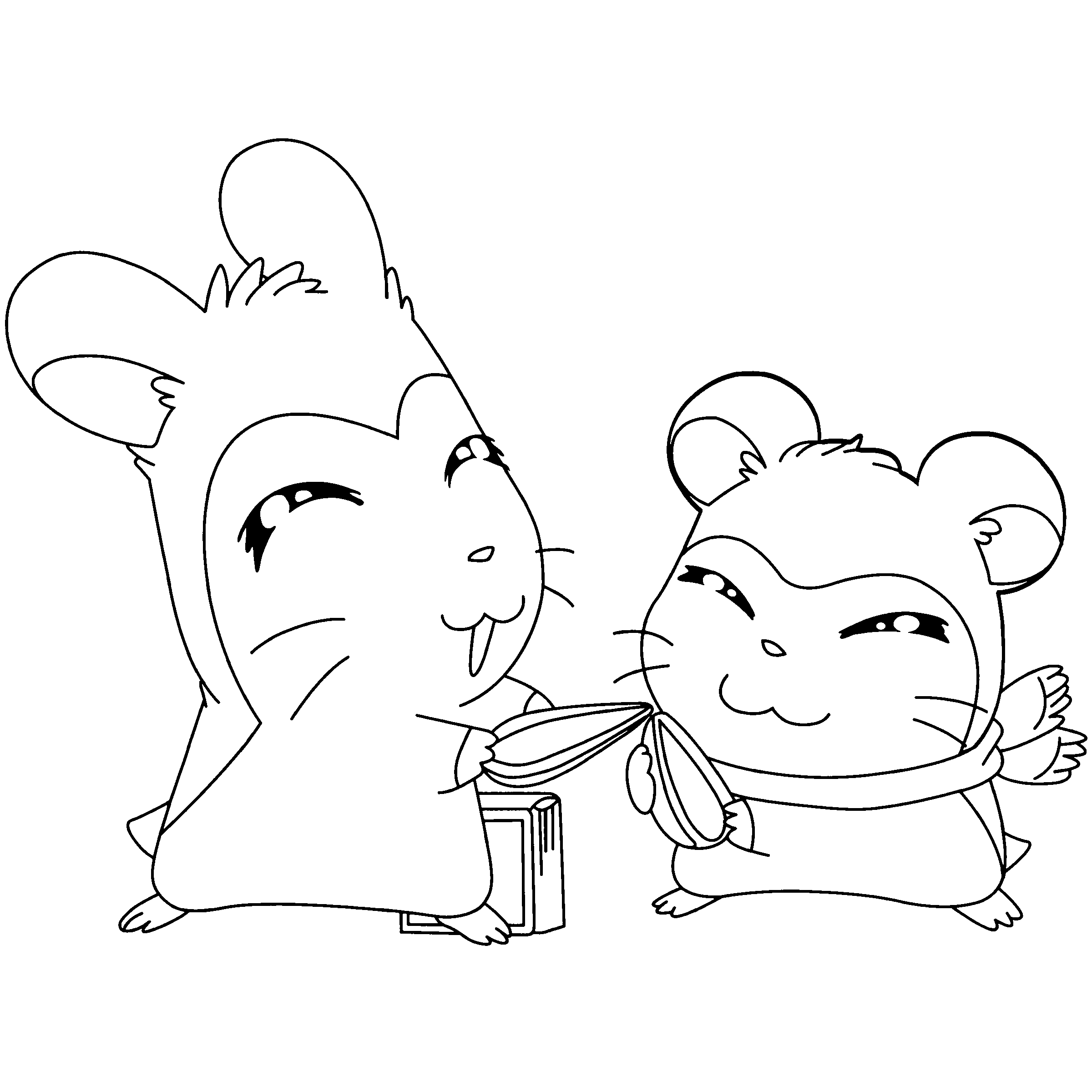 Dessin à colorier: Hamtaro (Dessins Animés) #39952 - Coloriages à Imprimer Gratuits