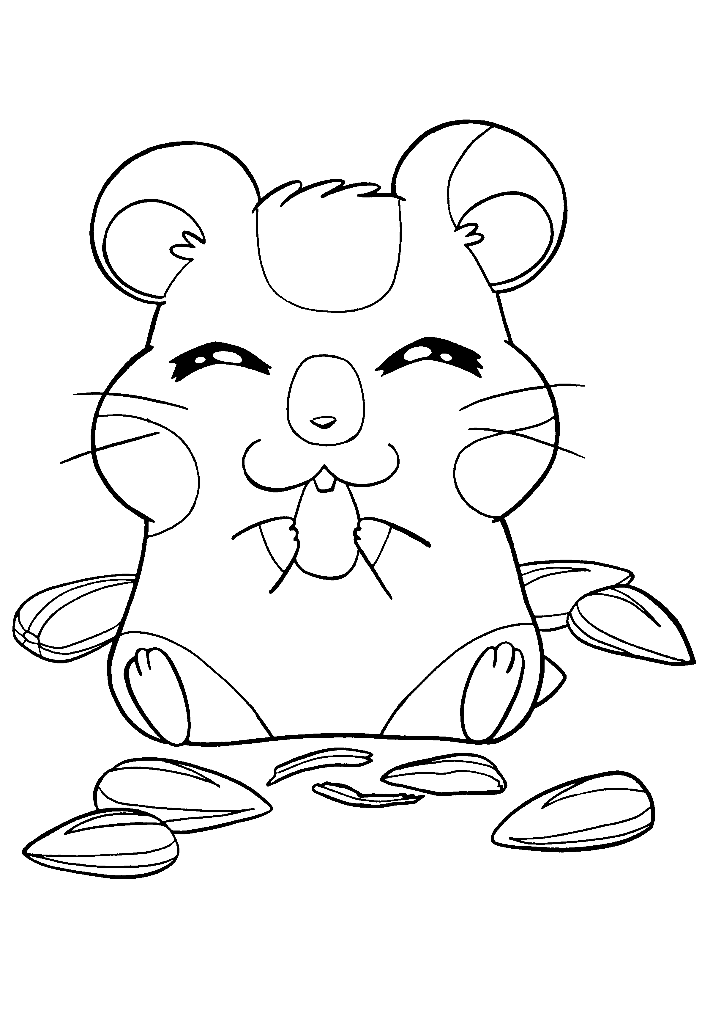 Dessin à colorier: Hamtaro (Dessins Animés) #39955 - Coloriages à Imprimer Gratuits