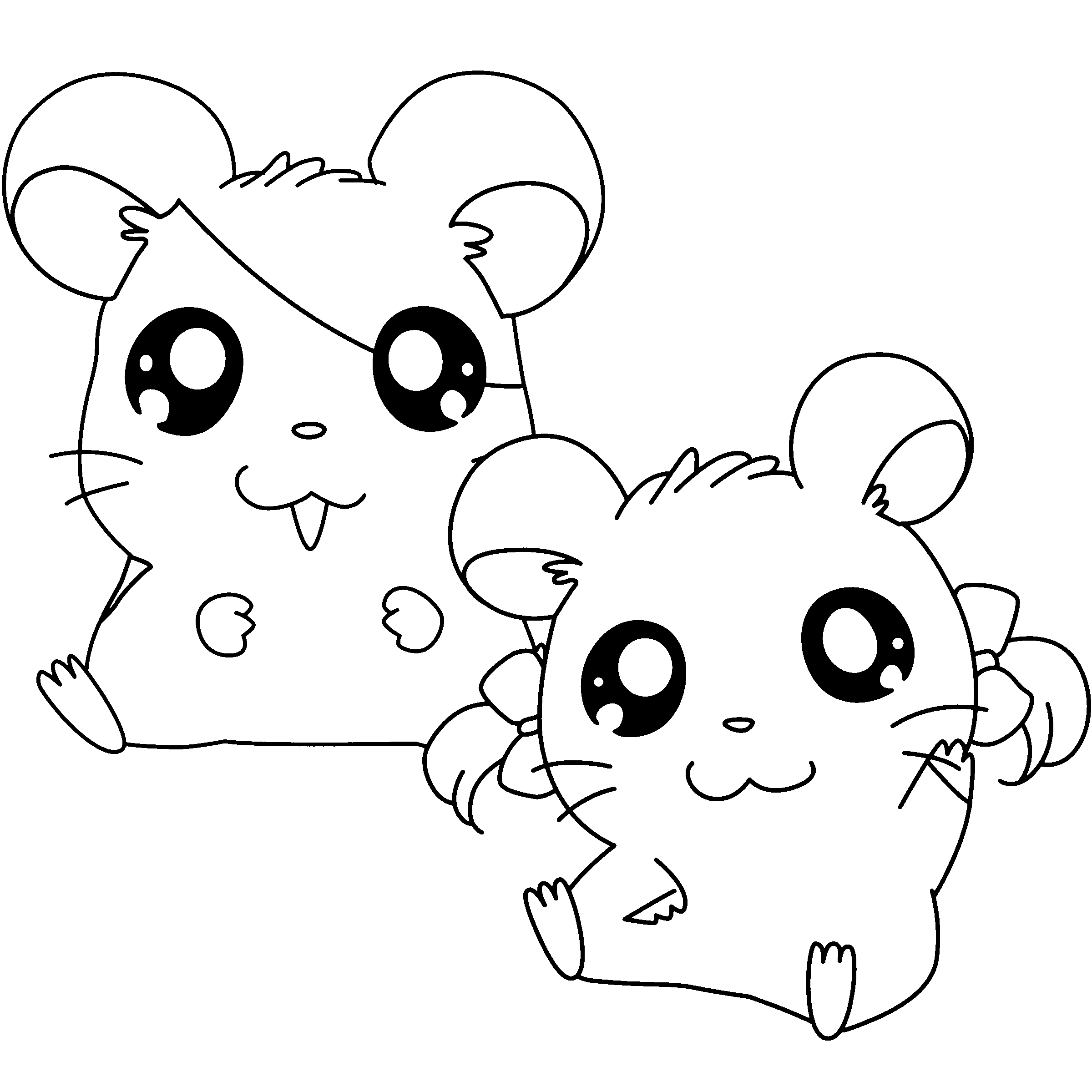 Dessin à colorier: Hamtaro (Dessins Animés) #39956 - Coloriages à Imprimer Gratuits