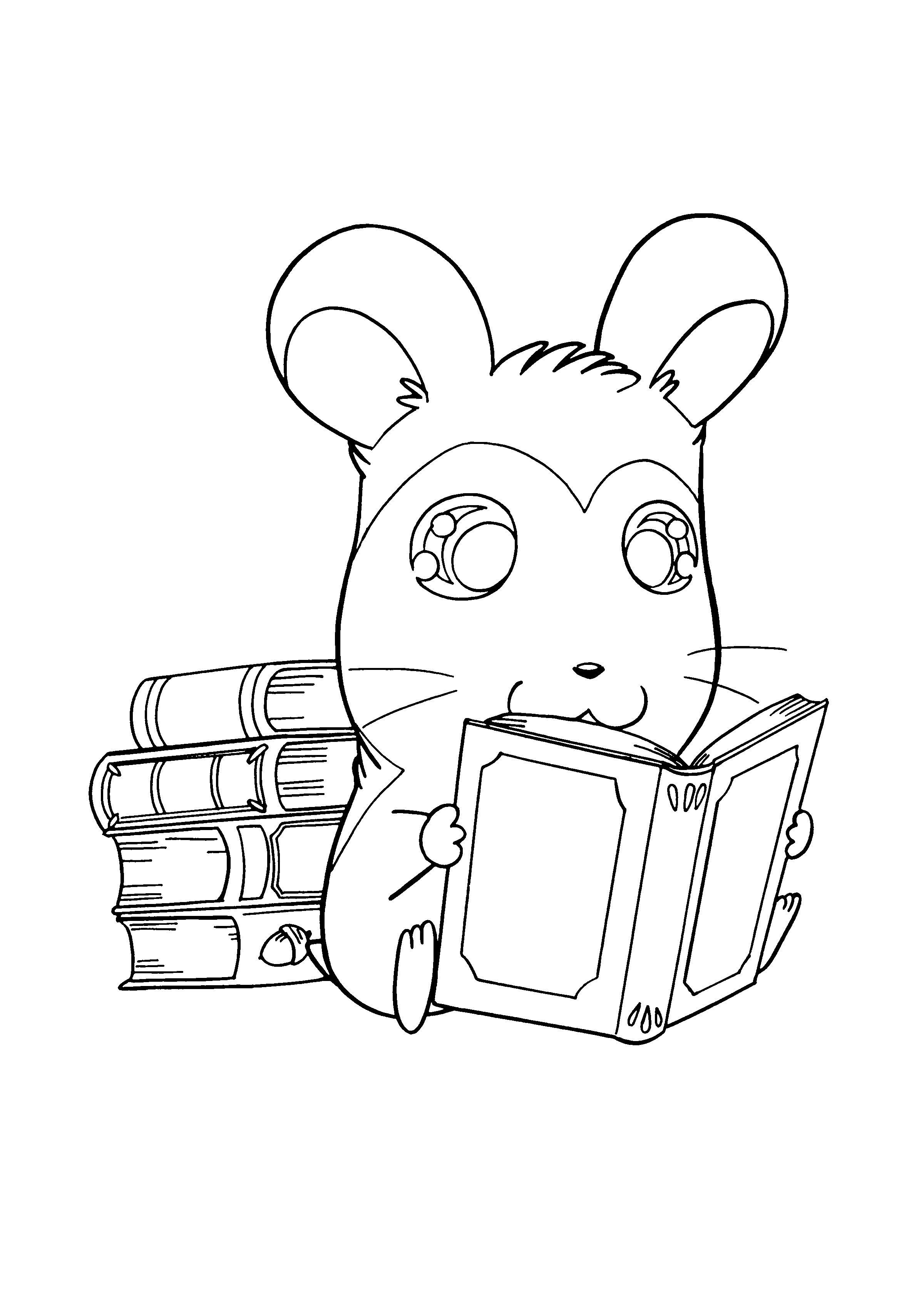 Dessin à colorier: Hamtaro (Dessins Animés) #39961 - Coloriages à Imprimer Gratuits