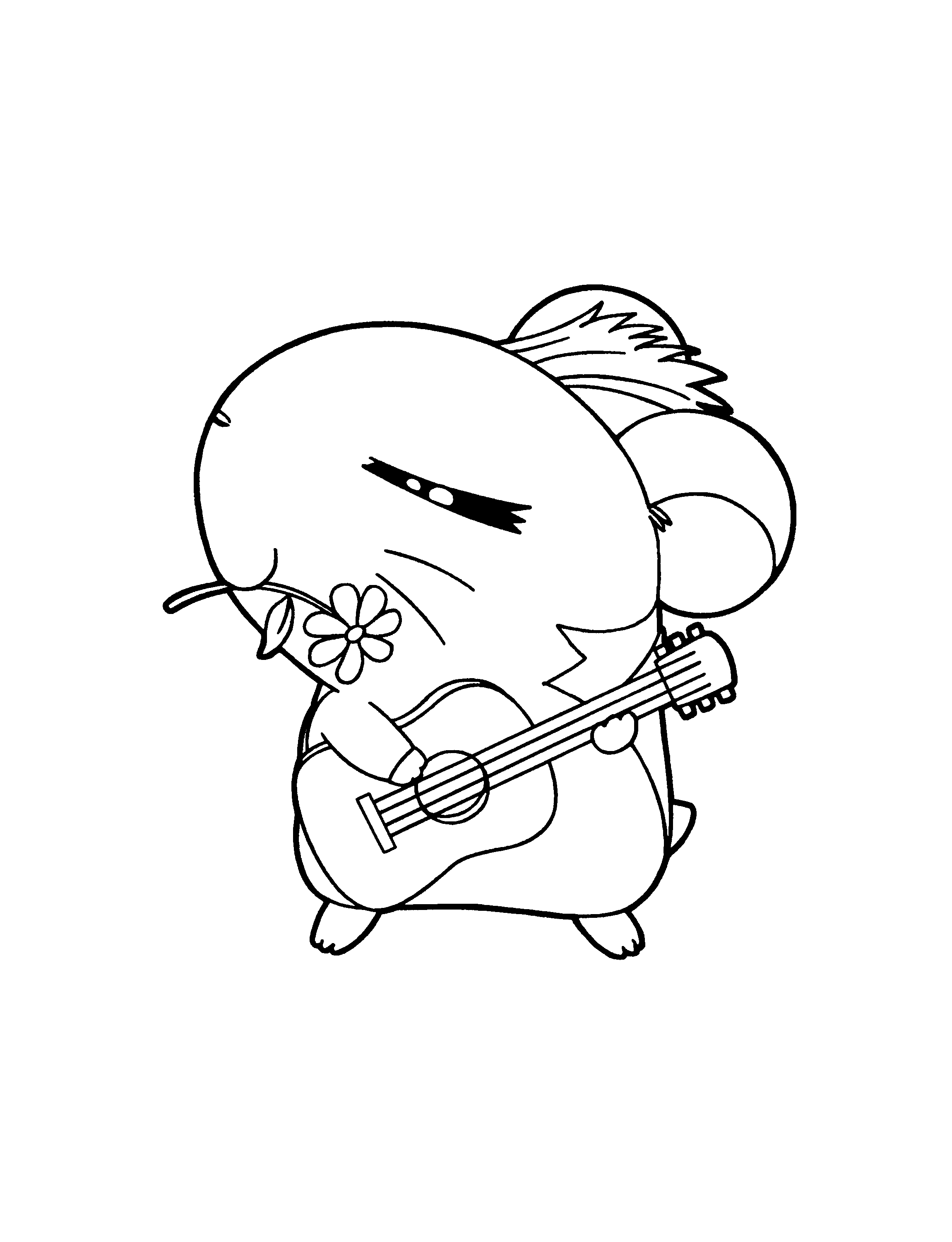 Dessin à colorier: Hamtaro (Dessins Animés) #39972 - Coloriages à Imprimer Gratuits