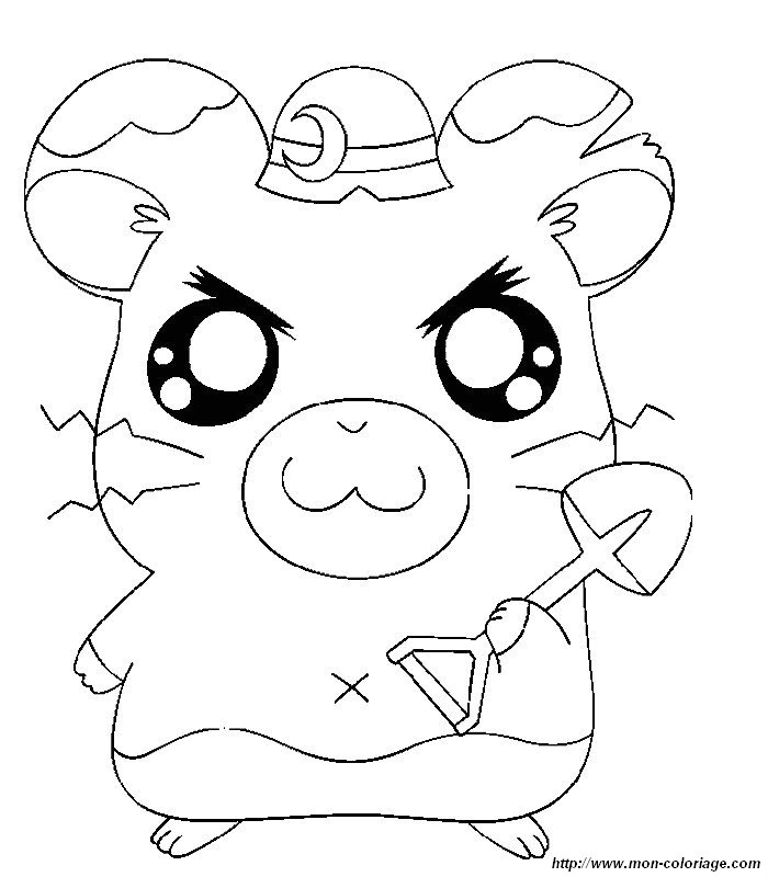 Dessin à colorier: Hamtaro (Dessins Animés) #39983 - Coloriages à Imprimer Gratuits