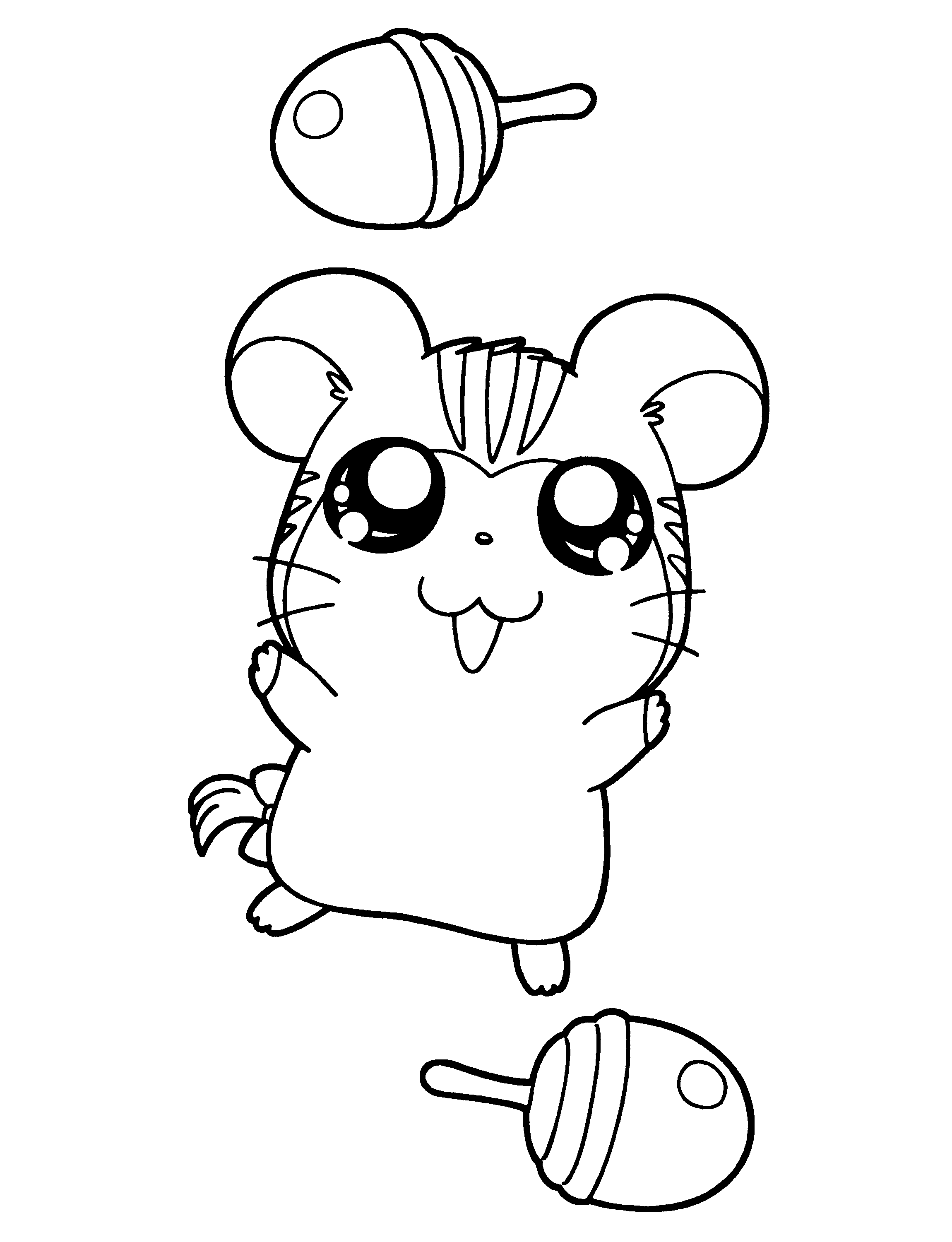 Dessin à colorier: Hamtaro (Dessins Animés) #39987 - Coloriages à Imprimer Gratuits