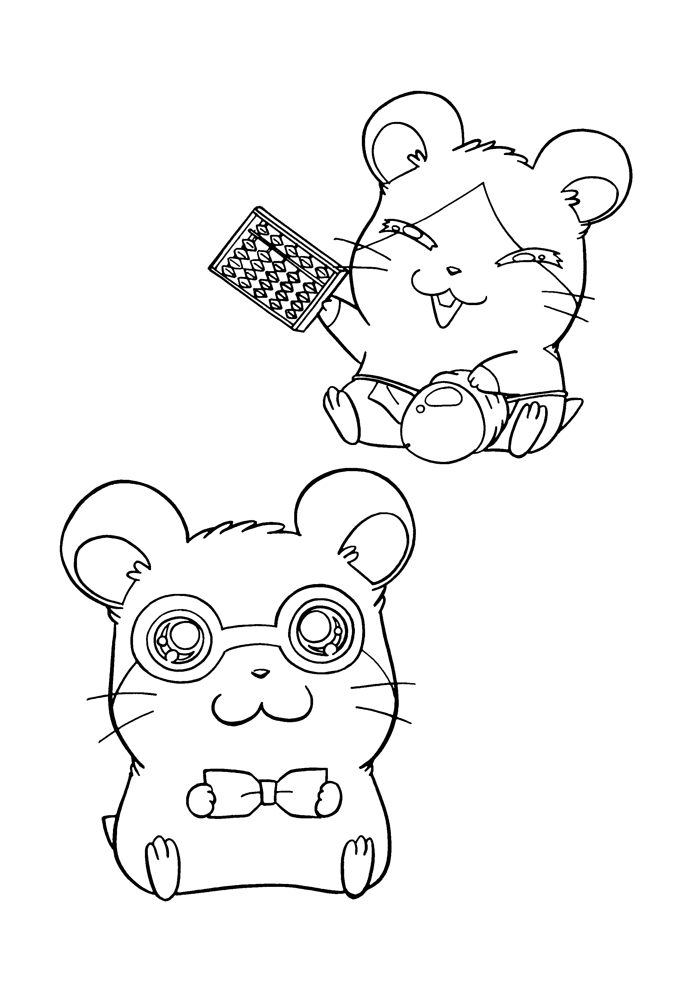 Dessin à colorier: Hamtaro (Dessins Animés) #39989 - Coloriages à Imprimer Gratuits