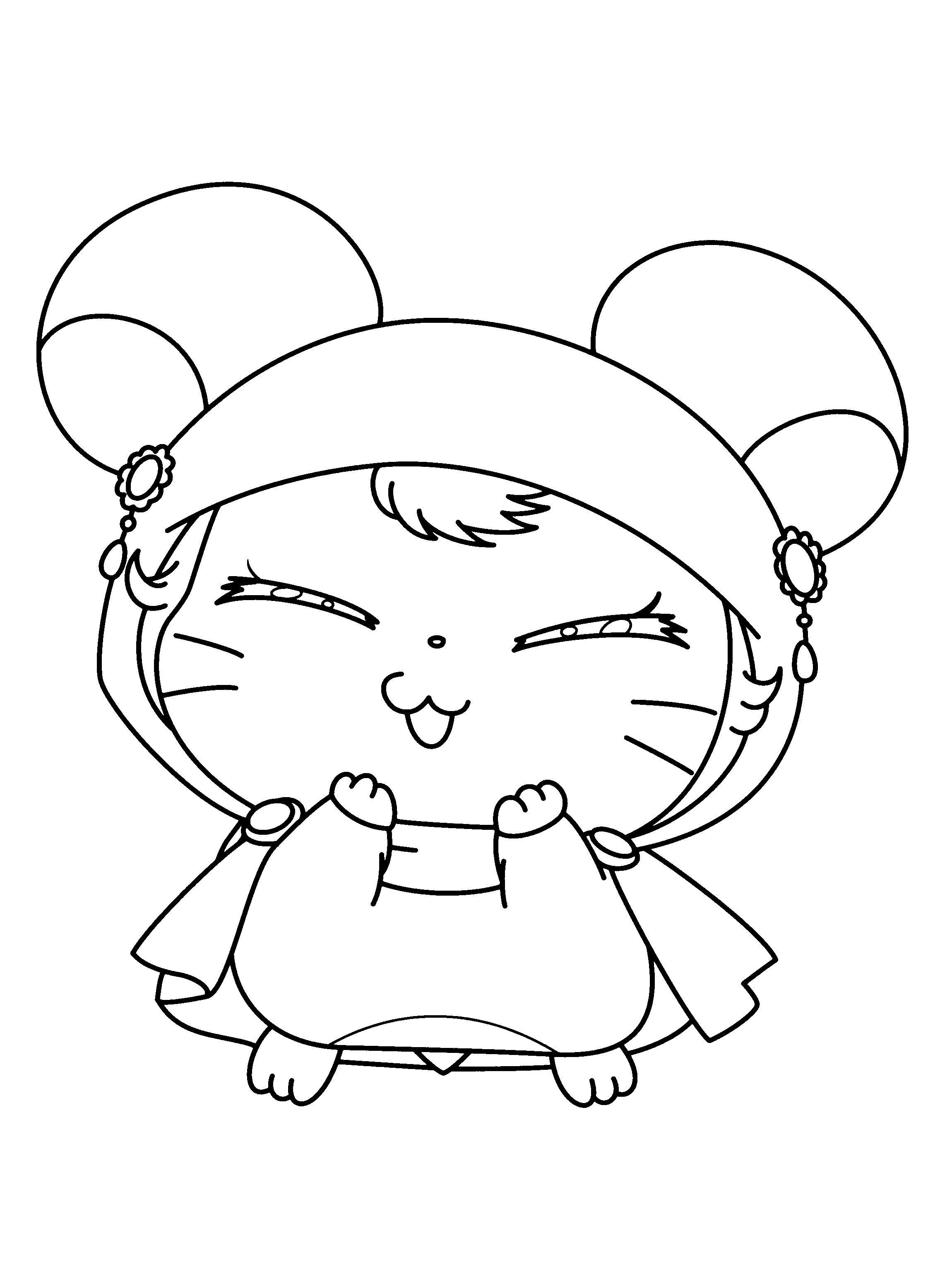 Dessin à colorier: Hamtaro (Dessins Animés) #39997 - Coloriages à Imprimer Gratuits