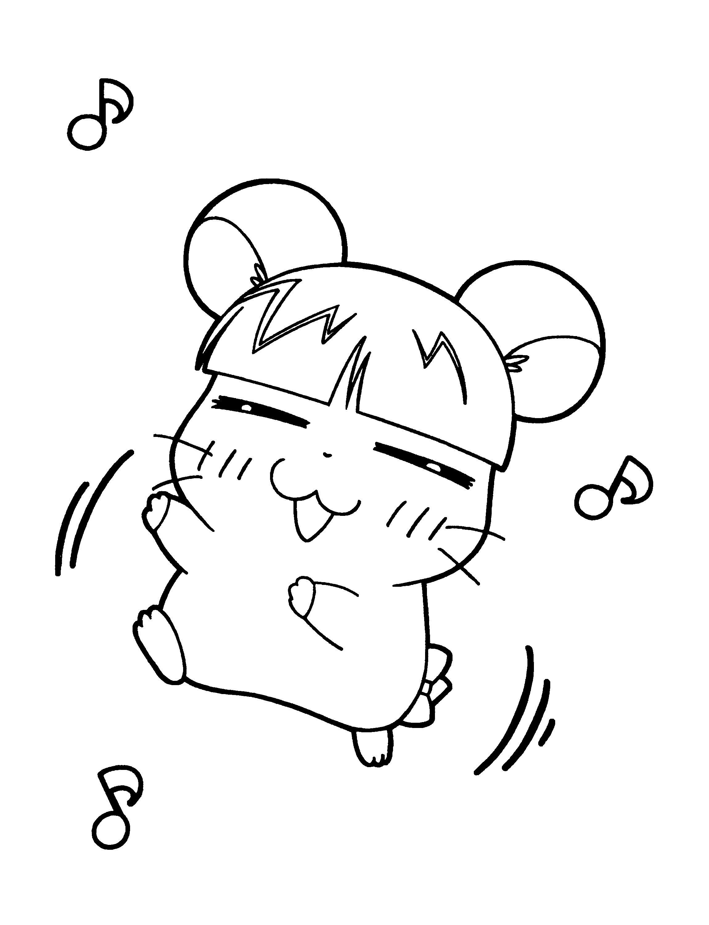 Dessin à colorier: Hamtaro (Dessins Animés) #39998 - Coloriages à Imprimer Gratuits