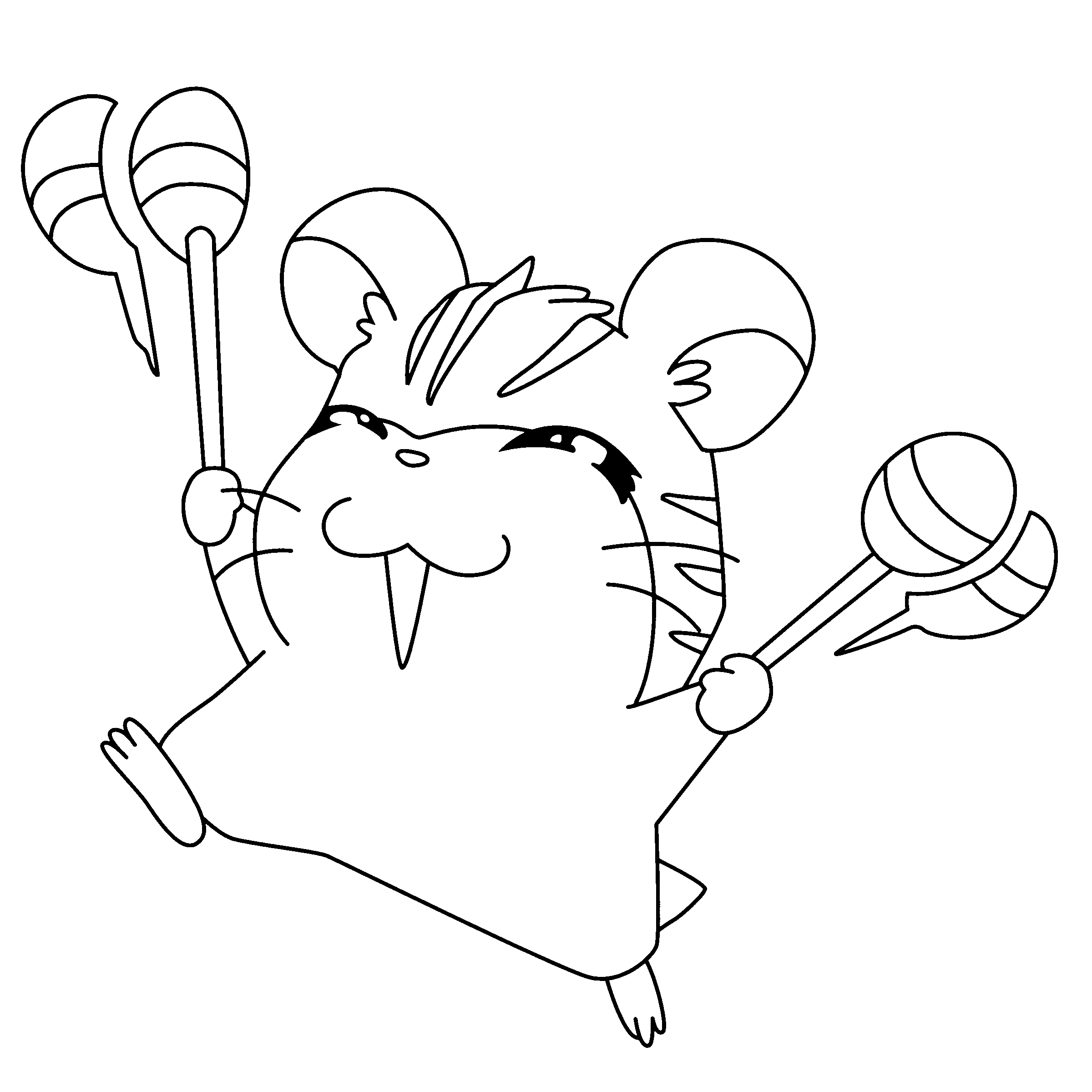 Dessin à colorier: Hamtaro (Dessins Animés) #39999 - Coloriages à Imprimer Gratuits