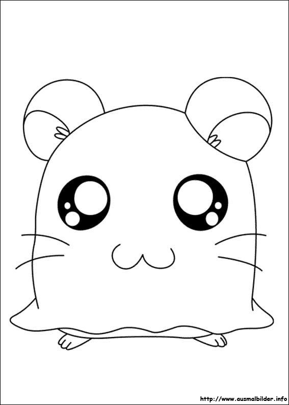 Dessin à colorier: Hamtaro (Dessins Animés) #40003 - Coloriages à Imprimer Gratuits