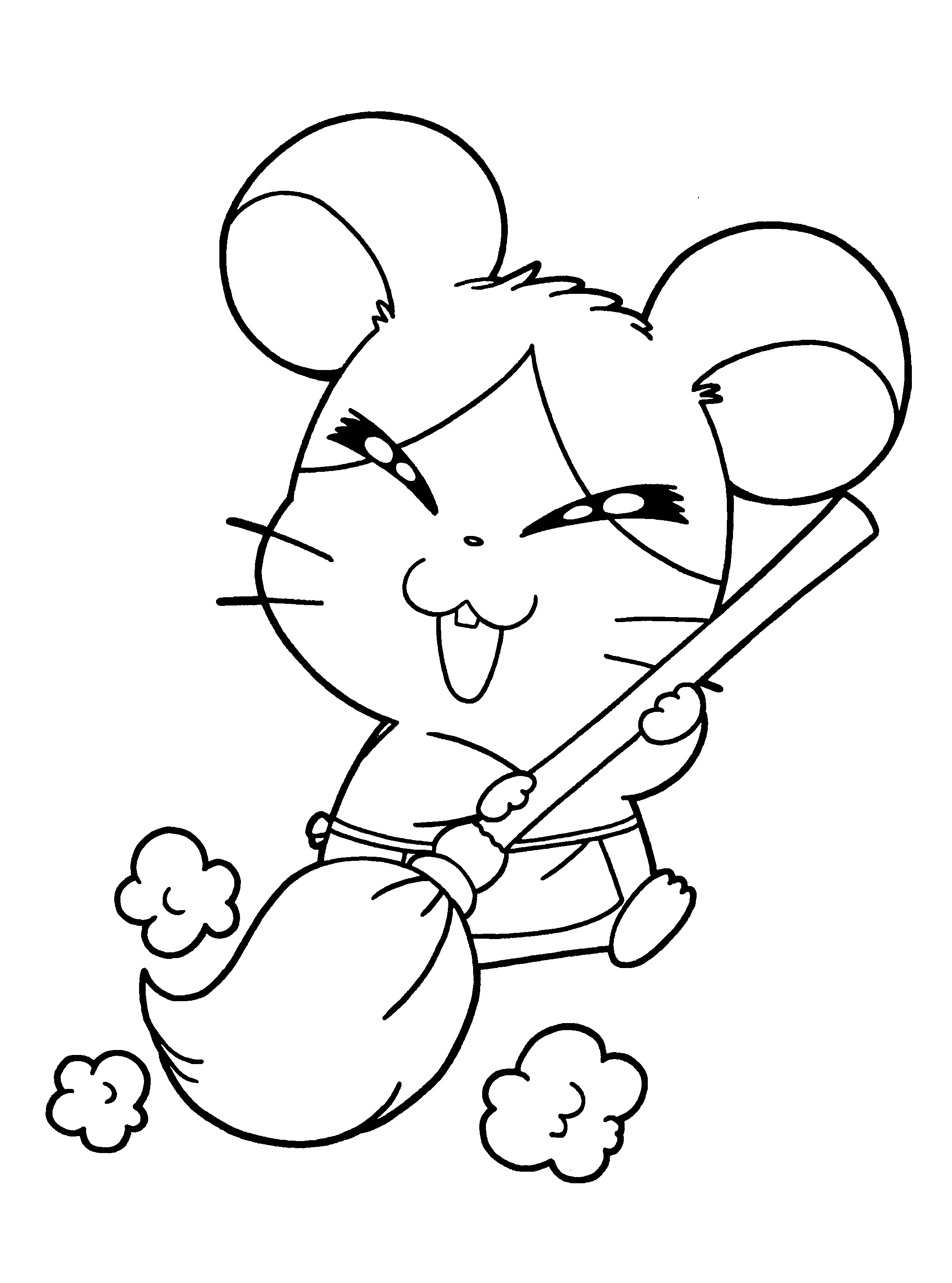 Dessin à colorier: Hamtaro (Dessins Animés) #40004 - Coloriages à Imprimer Gratuits