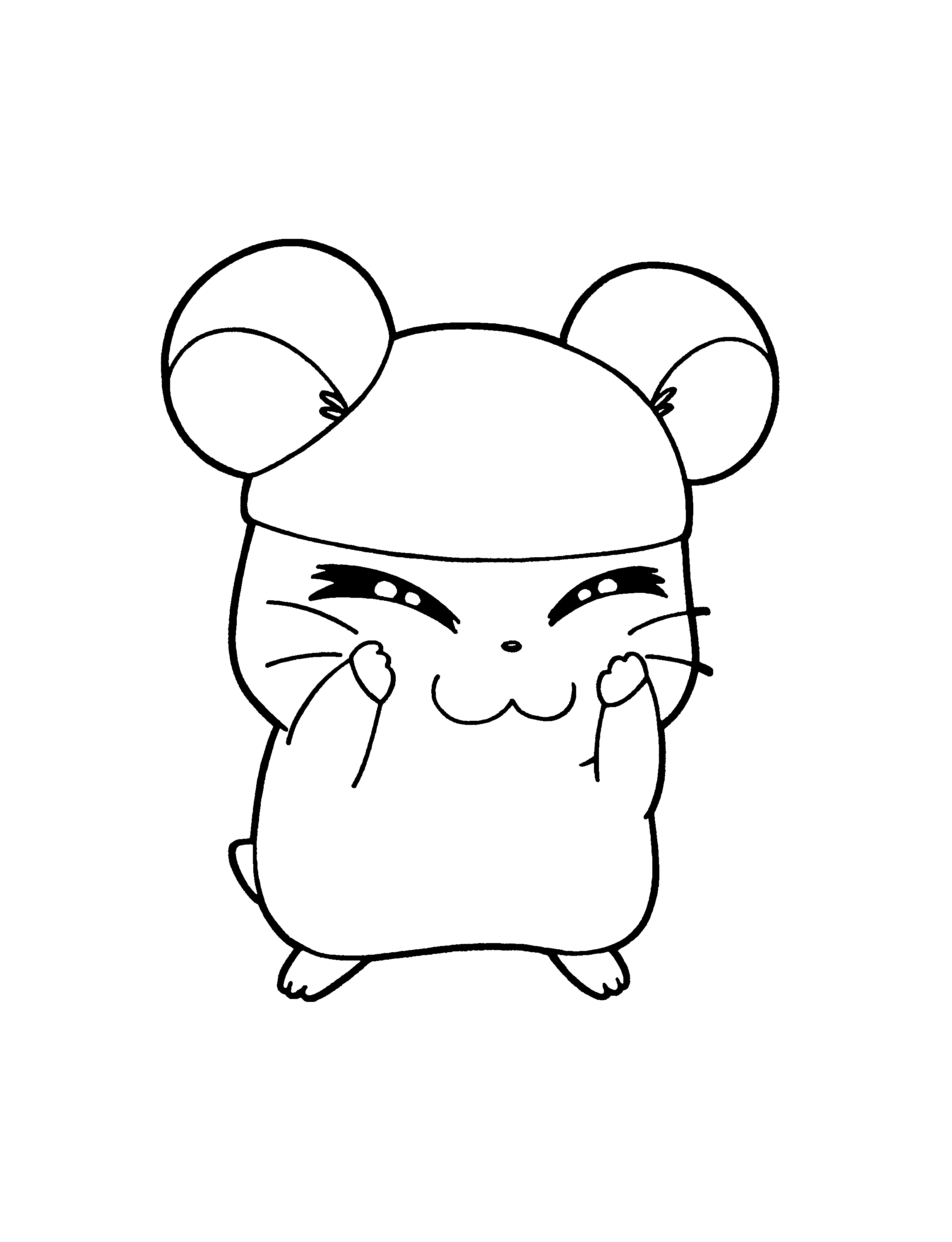 Dessin à colorier: Hamtaro (Dessins Animés) #40005 - Coloriages à Imprimer Gratuits