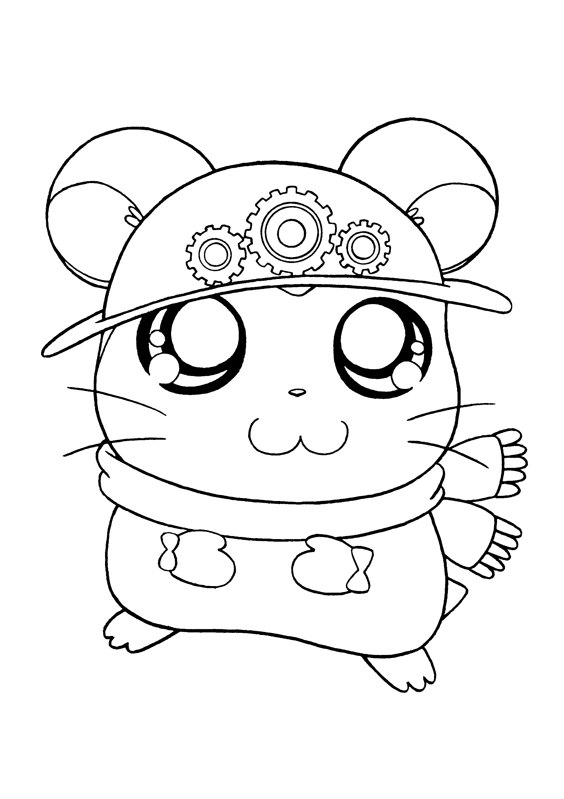 Dessin à colorier: Hamtaro (Dessins Animés) #40006 - Coloriages à Imprimer Gratuits