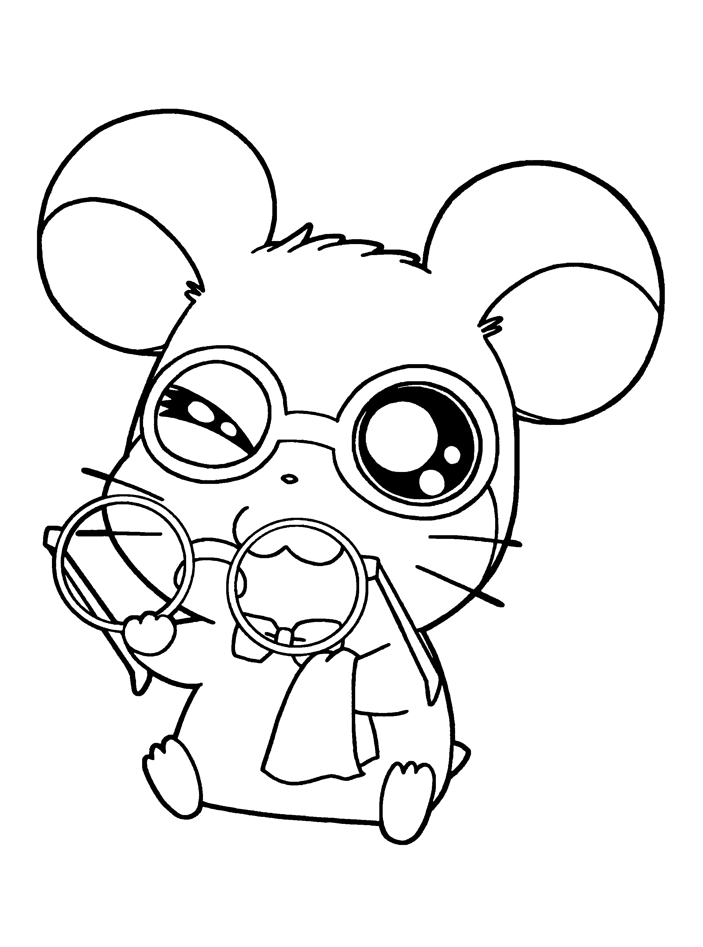 Dessin à colorier: Hamtaro (Dessins Animés) #40007 - Coloriages à Imprimer Gratuits