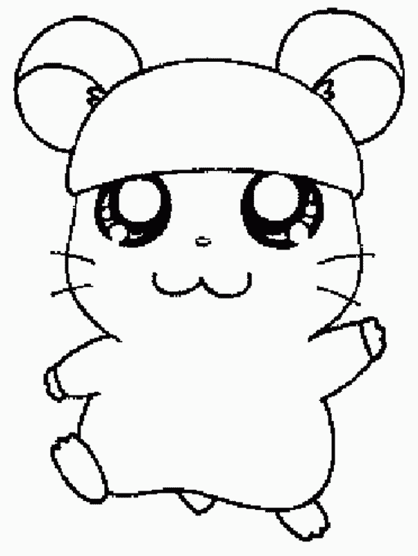 Dessin à colorier: Hamtaro (Dessins Animés) #40009 - Coloriages à Imprimer Gratuits