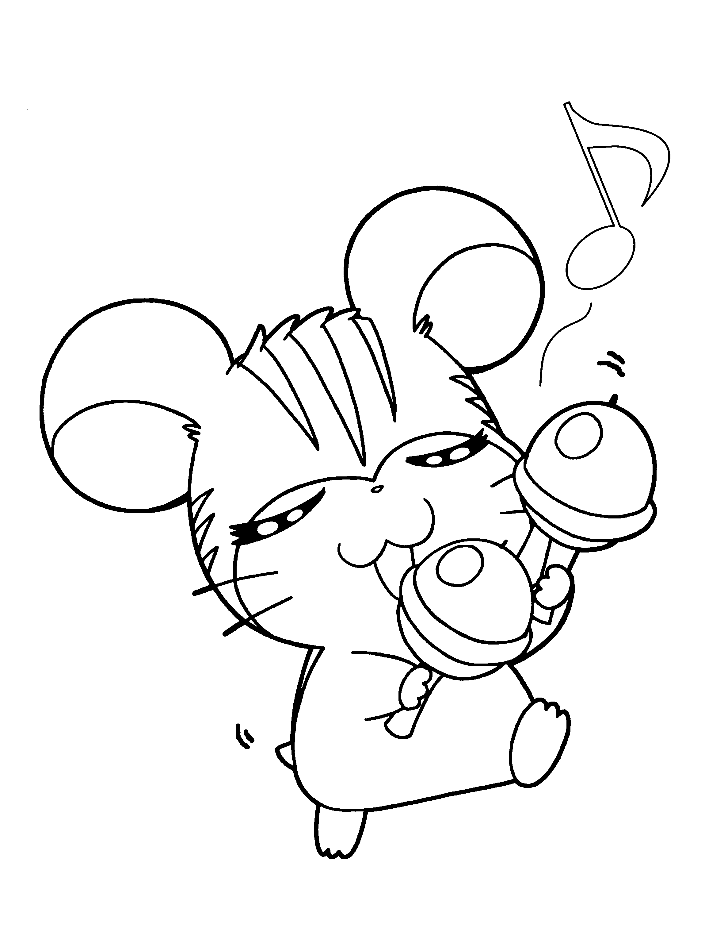 Dessin à colorier: Hamtaro (Dessins Animés) #40012 - Coloriages à Imprimer Gratuits