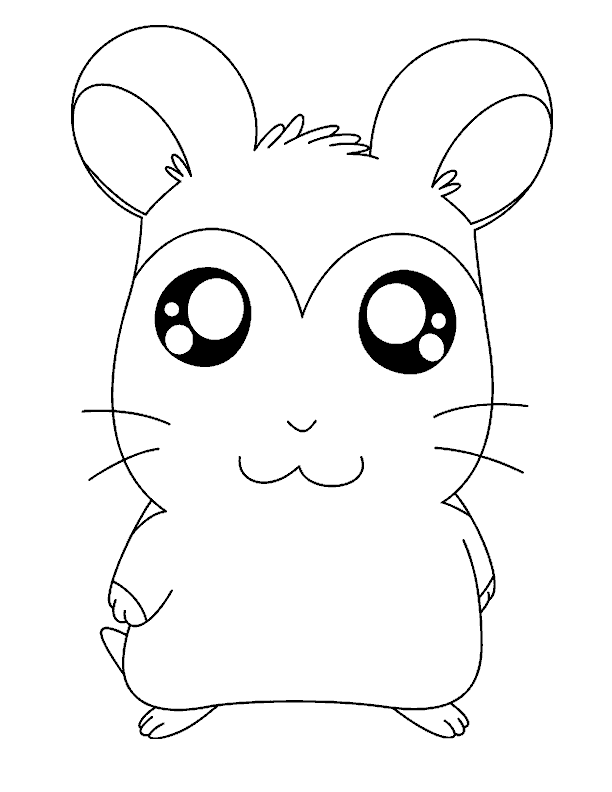 Dessin à colorier: Hamtaro (Dessins Animés) #40019 - Coloriages à Imprimer Gratuits