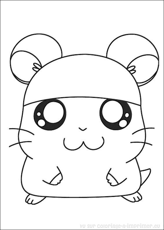 Dessin à colorier: Hamtaro (Dessins Animés) #40021 - Coloriages à Imprimer Gratuits