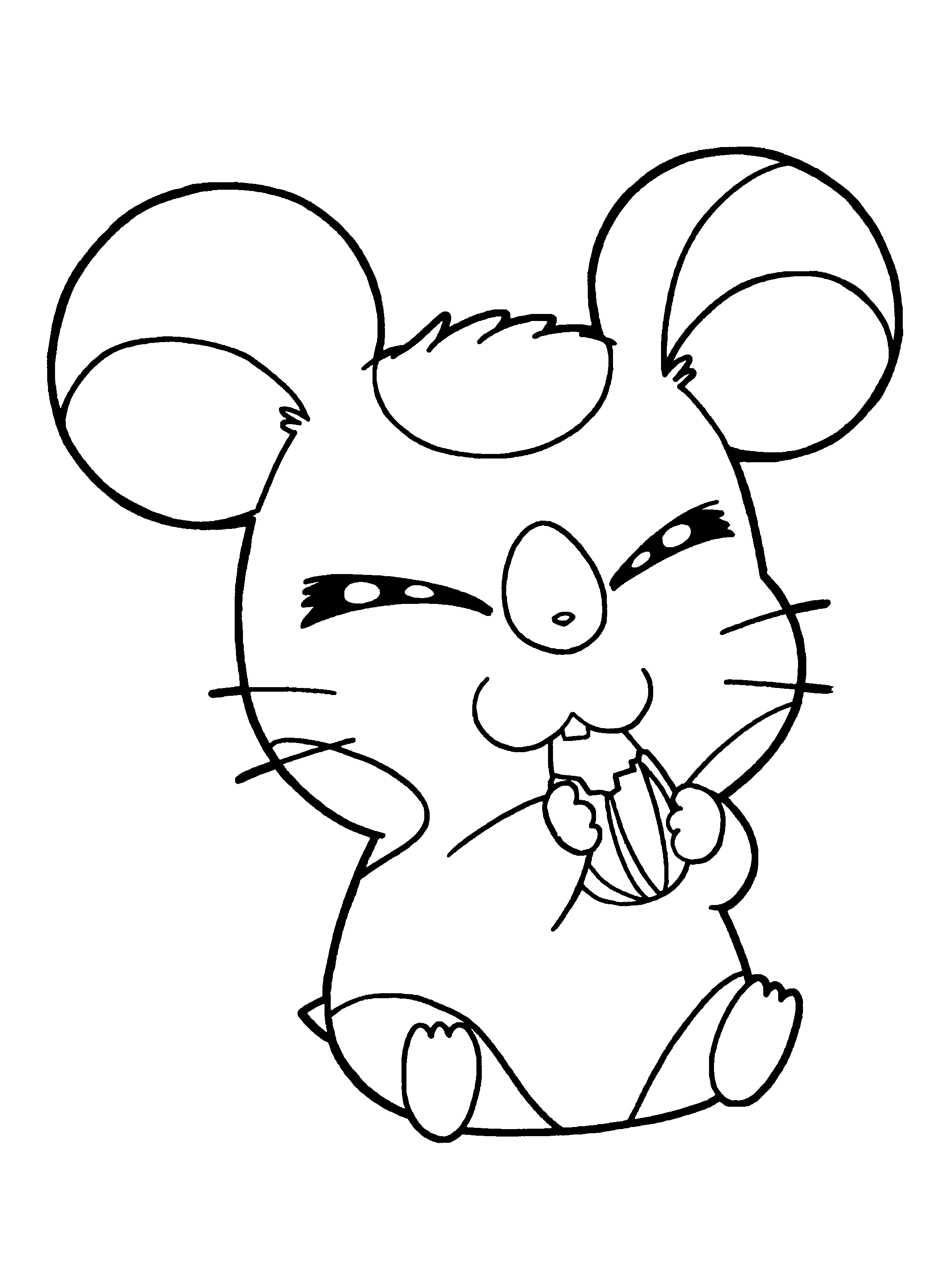 Dessin à colorier: Hamtaro (Dessins Animés) #40025 - Coloriages à Imprimer Gratuits