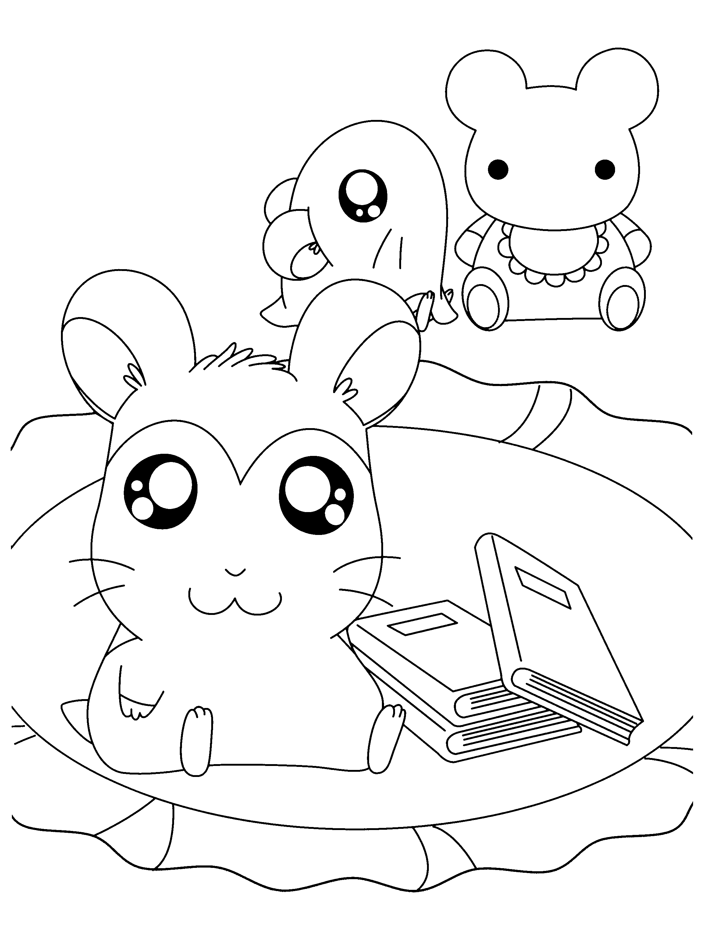 Dessin à colorier: Hamtaro (Dessins Animés) #40034 - Coloriages à Imprimer Gratuits