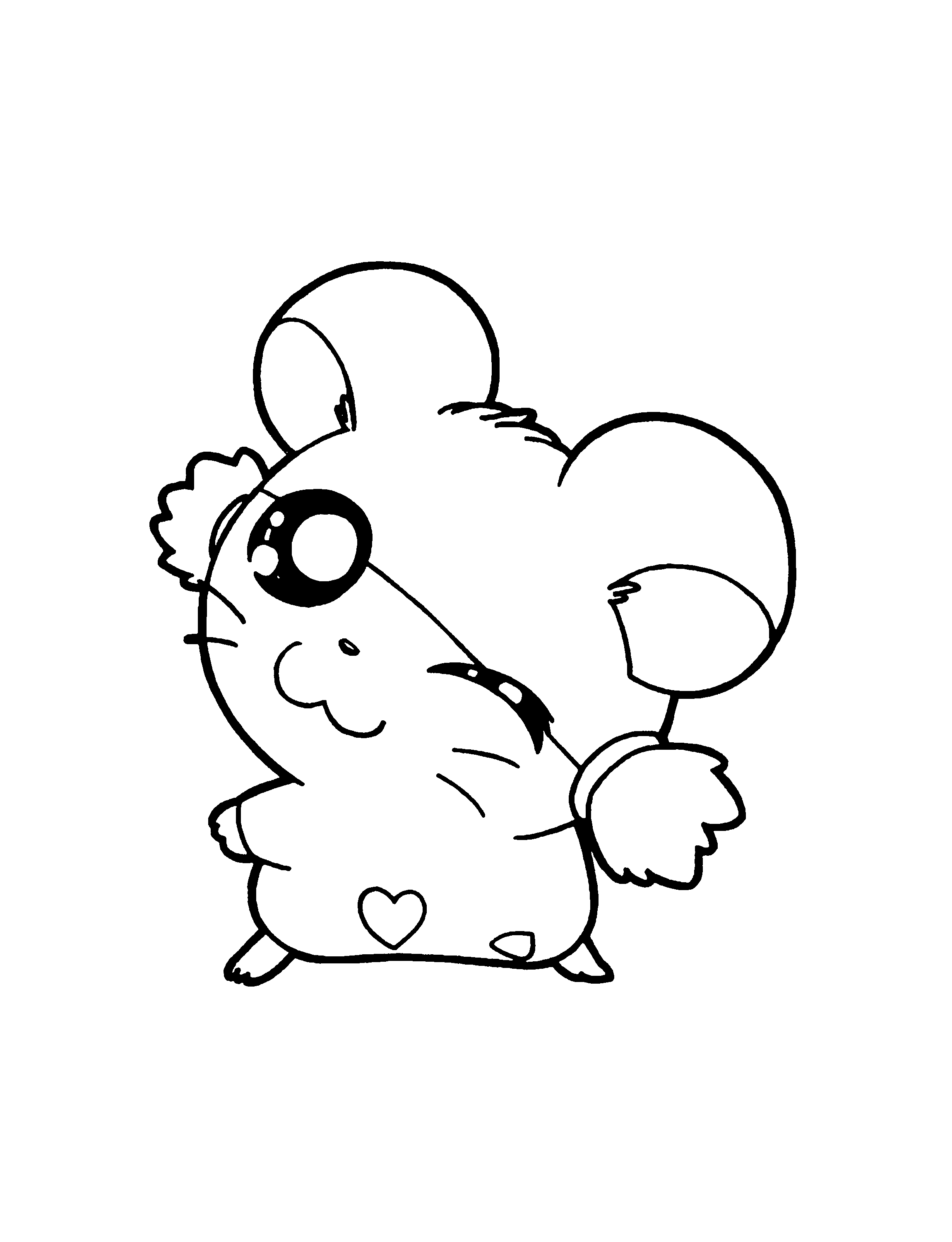 Dessin à colorier: Hamtaro (Dessins Animés) #40035 - Coloriages à Imprimer Gratuits