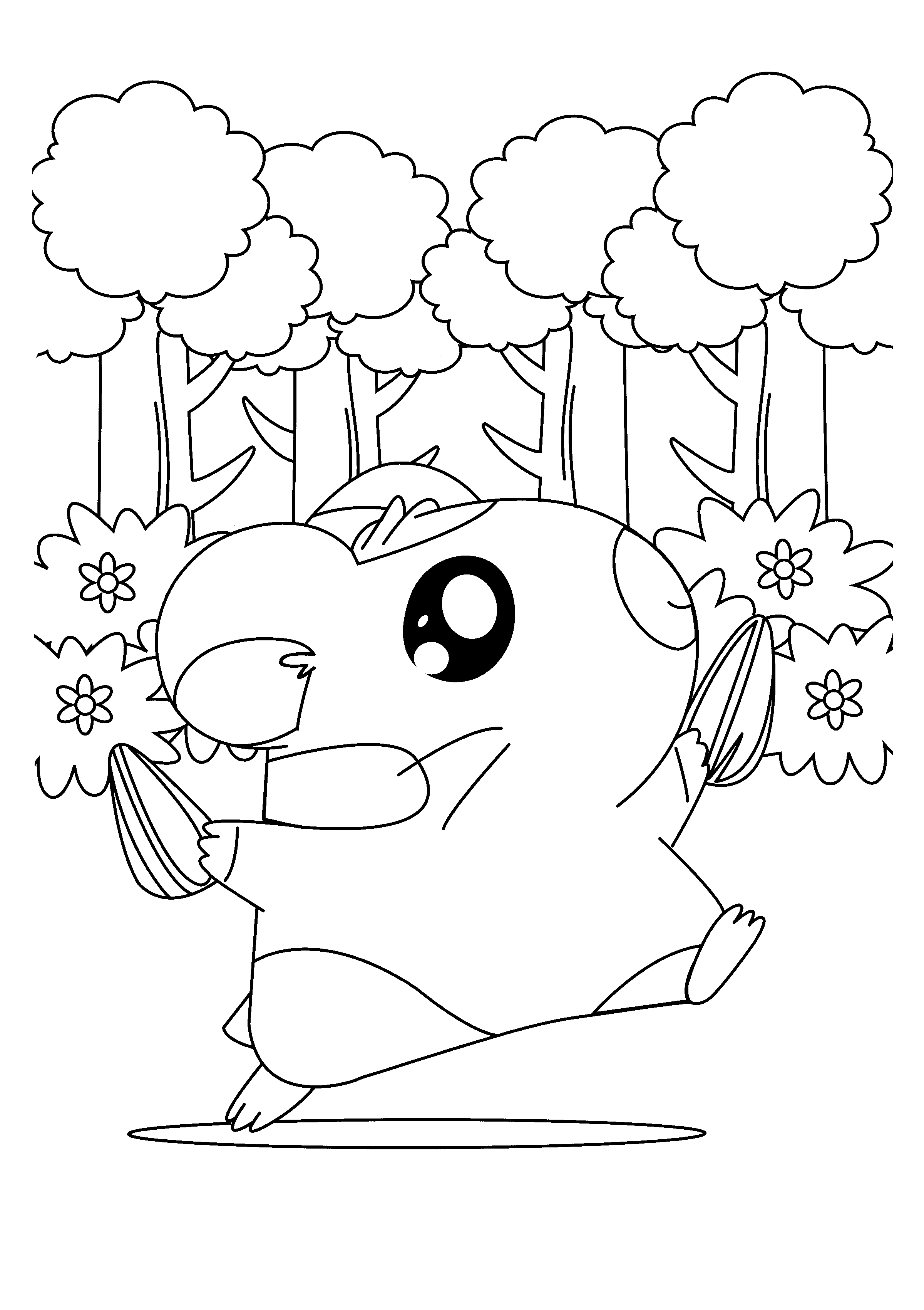 Dessin à colorier: Hamtaro (Dessins Animés) #40036 - Coloriages à Imprimer Gratuits