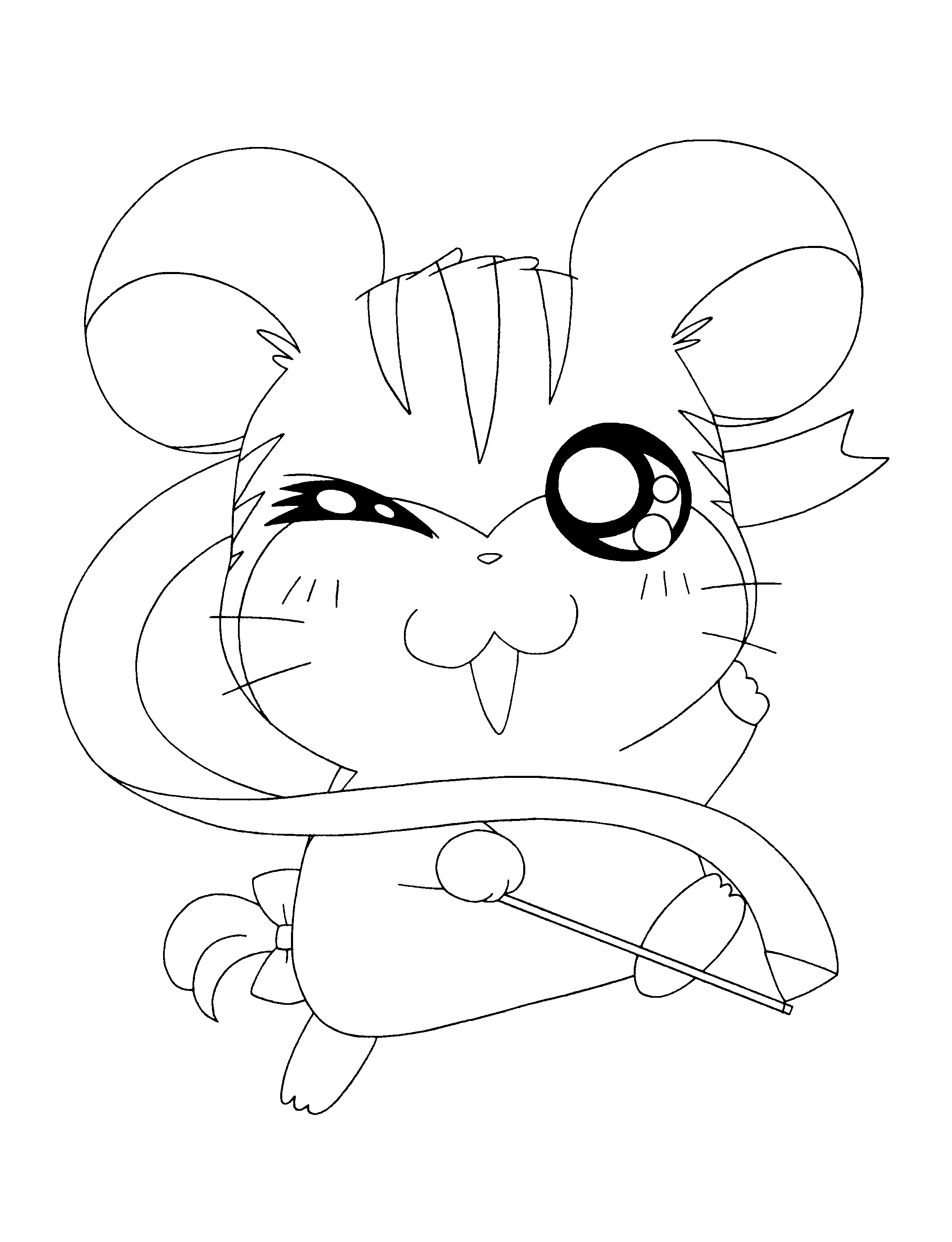 Dessin à colorier: Hamtaro (Dessins Animés) #40056 - Coloriages à Imprimer Gratuits