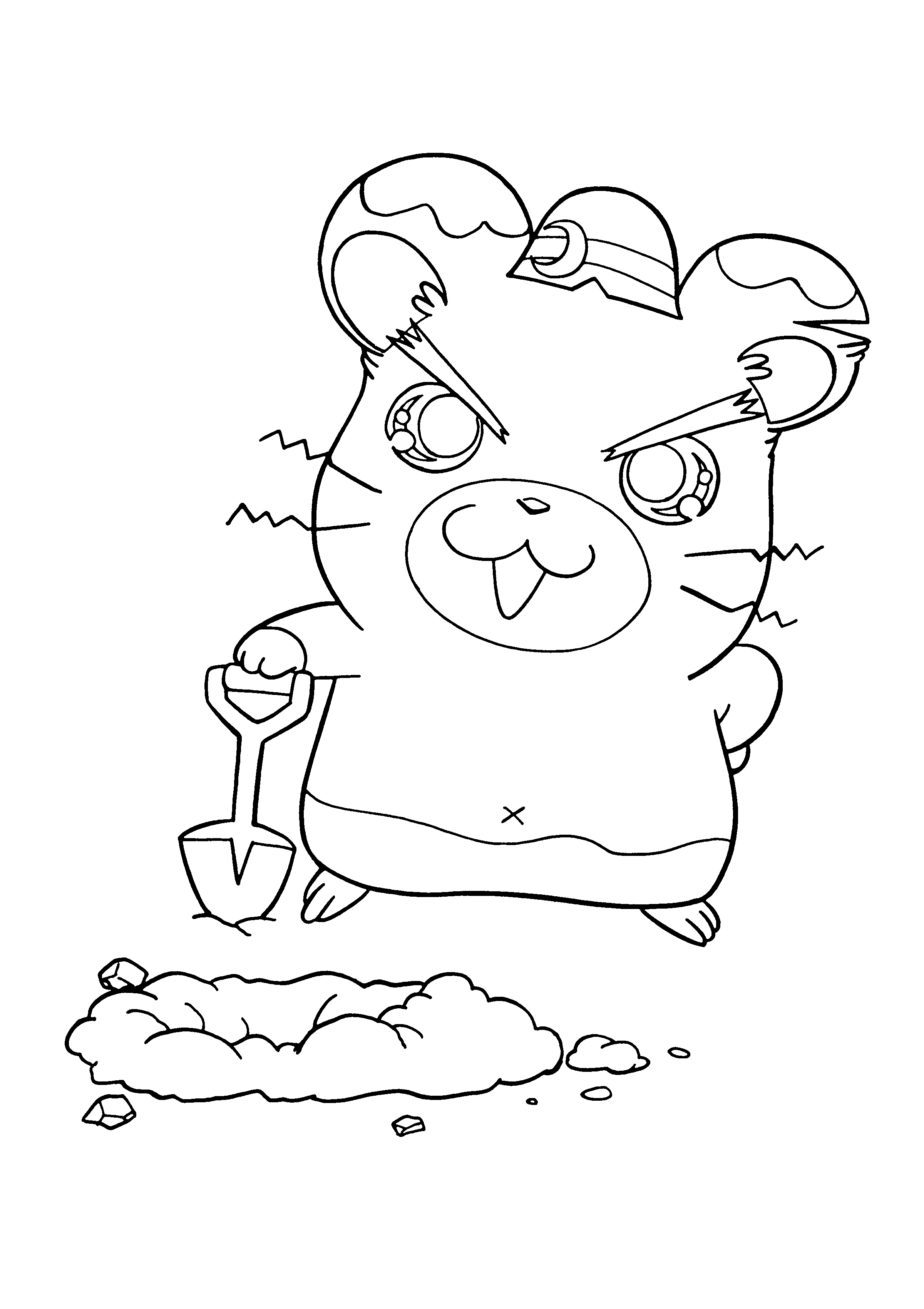 Dessin à colorier: Hamtaro (Dessins Animés) #40066 - Coloriages à Imprimer Gratuits