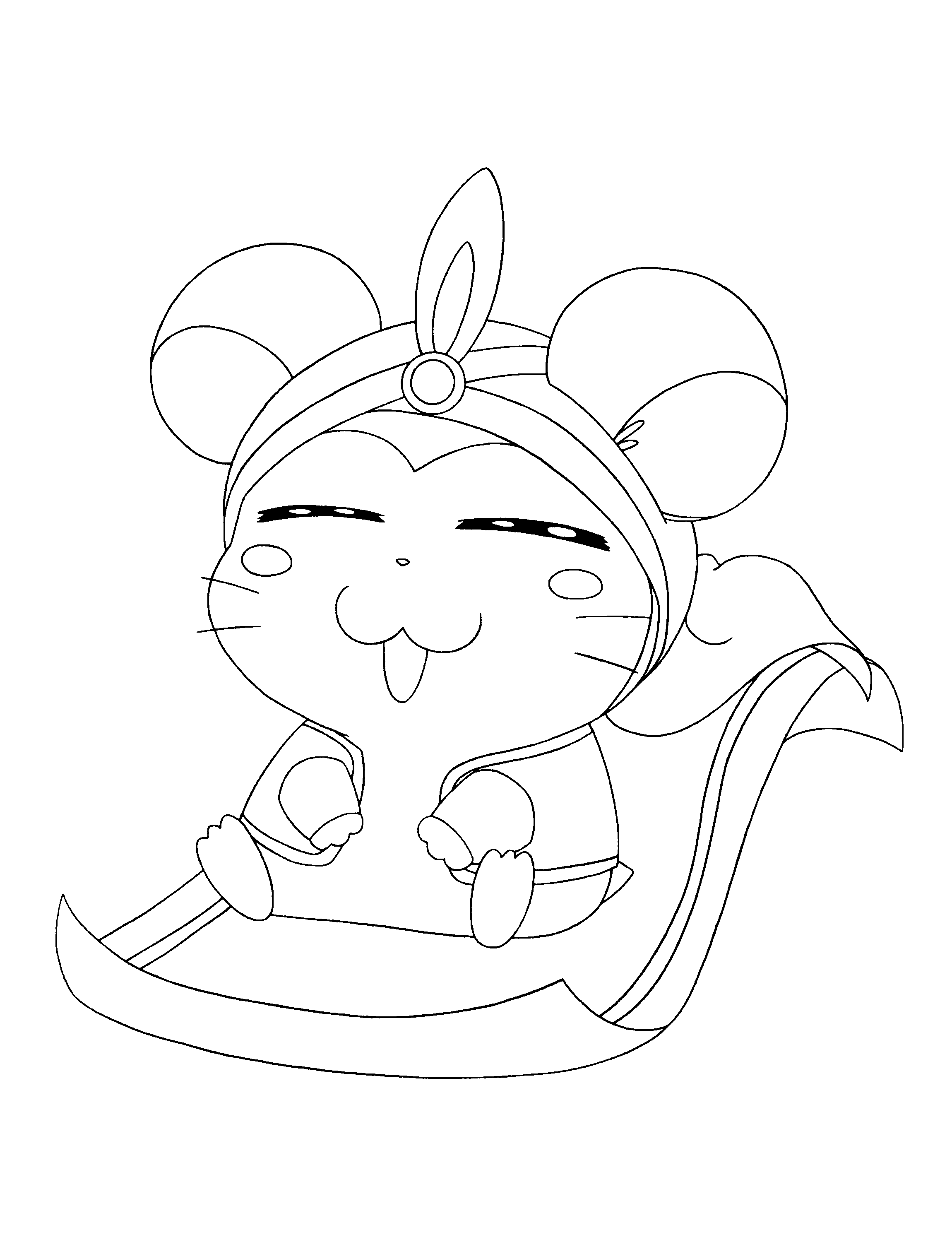 Dessin à colorier: Hamtaro (Dessins Animés) #40083 - Coloriages à Imprimer Gratuits