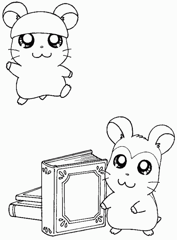 Dessin à colorier: Hamtaro (Dessins Animés) #40087 - Coloriages à Imprimer Gratuits