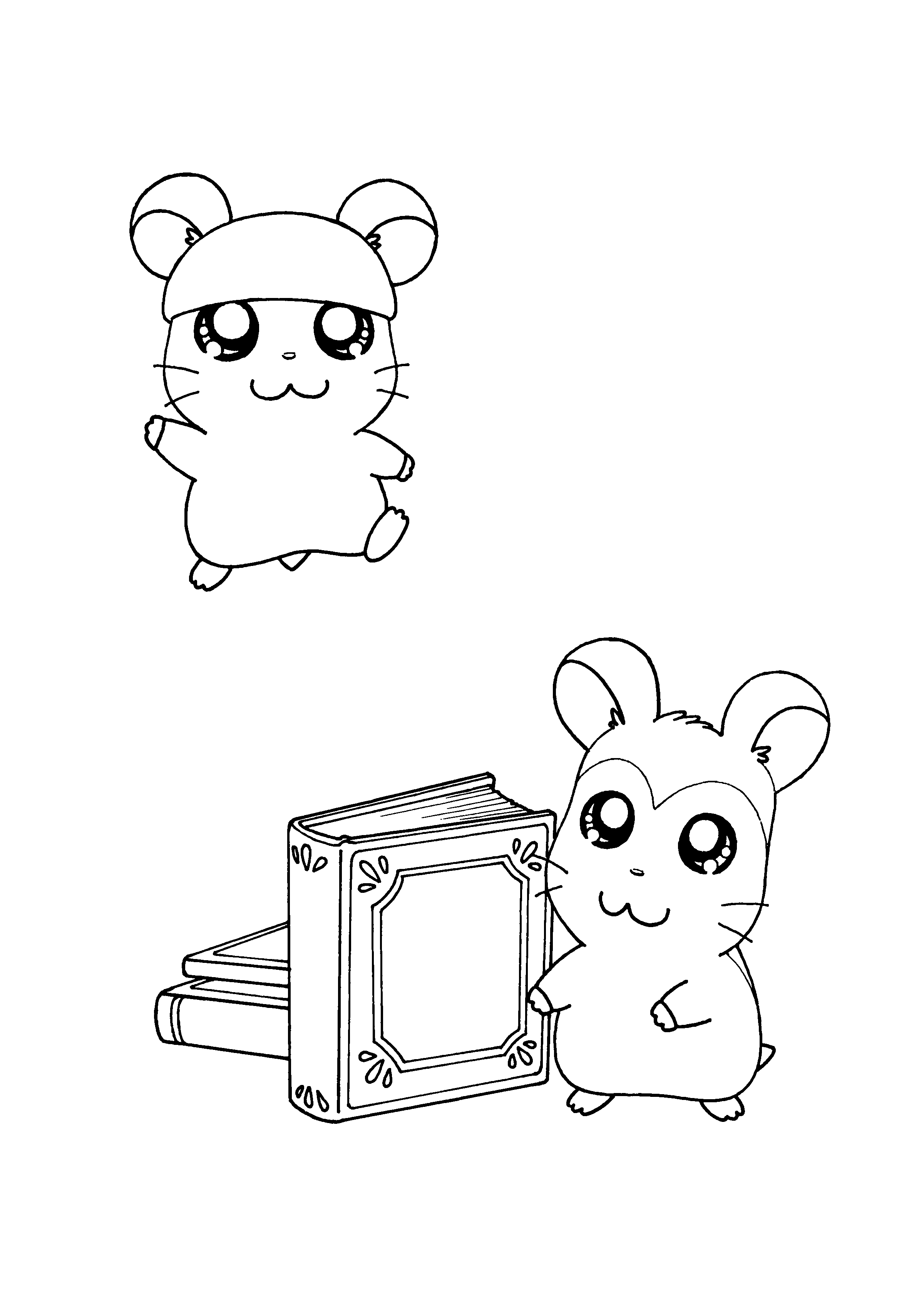 Dessin à colorier: Hamtaro (Dessins Animés) #40088 - Coloriages à Imprimer Gratuits