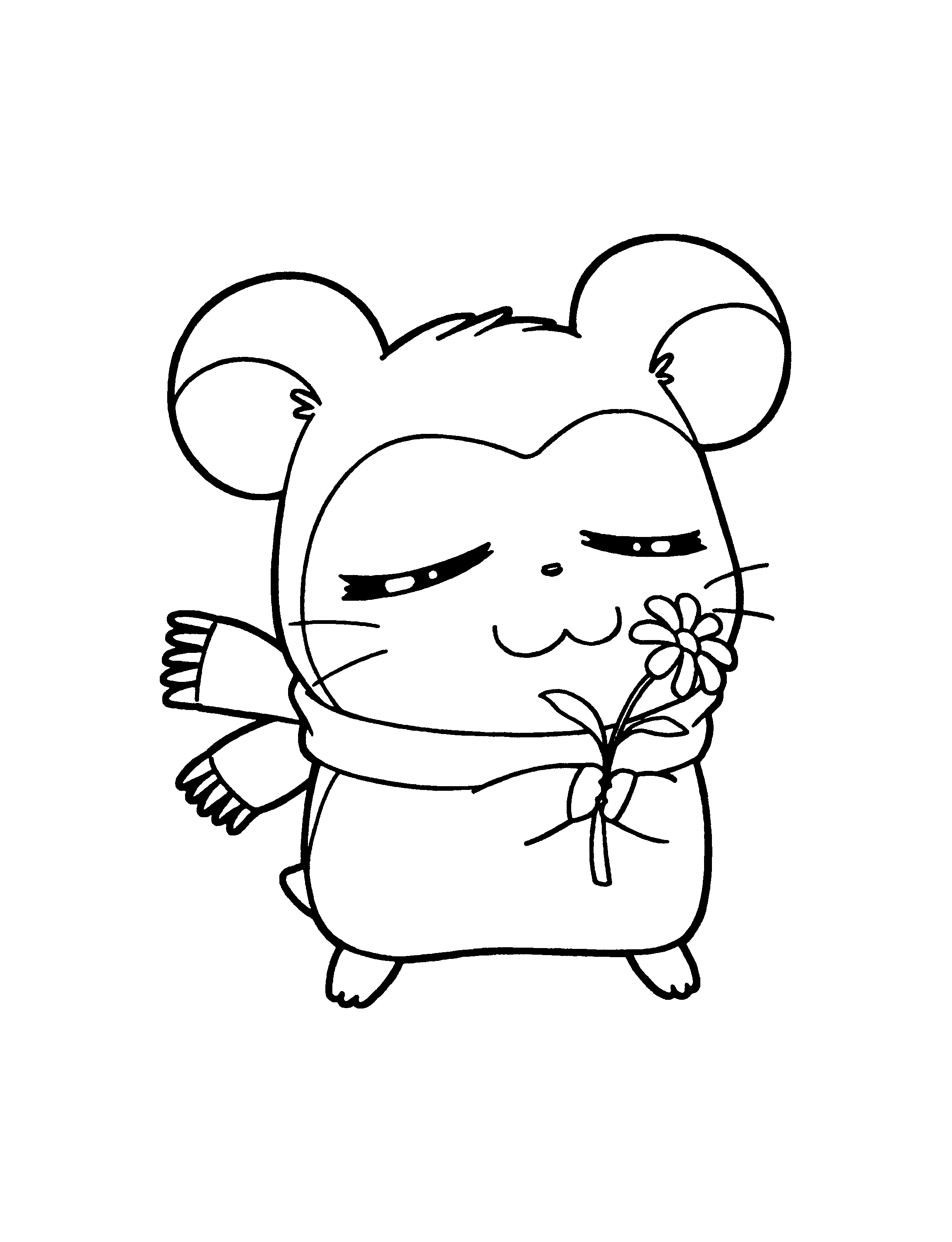 Dessin à colorier: Hamtaro (Dessins Animés) #40089 - Coloriages à Imprimer Gratuits