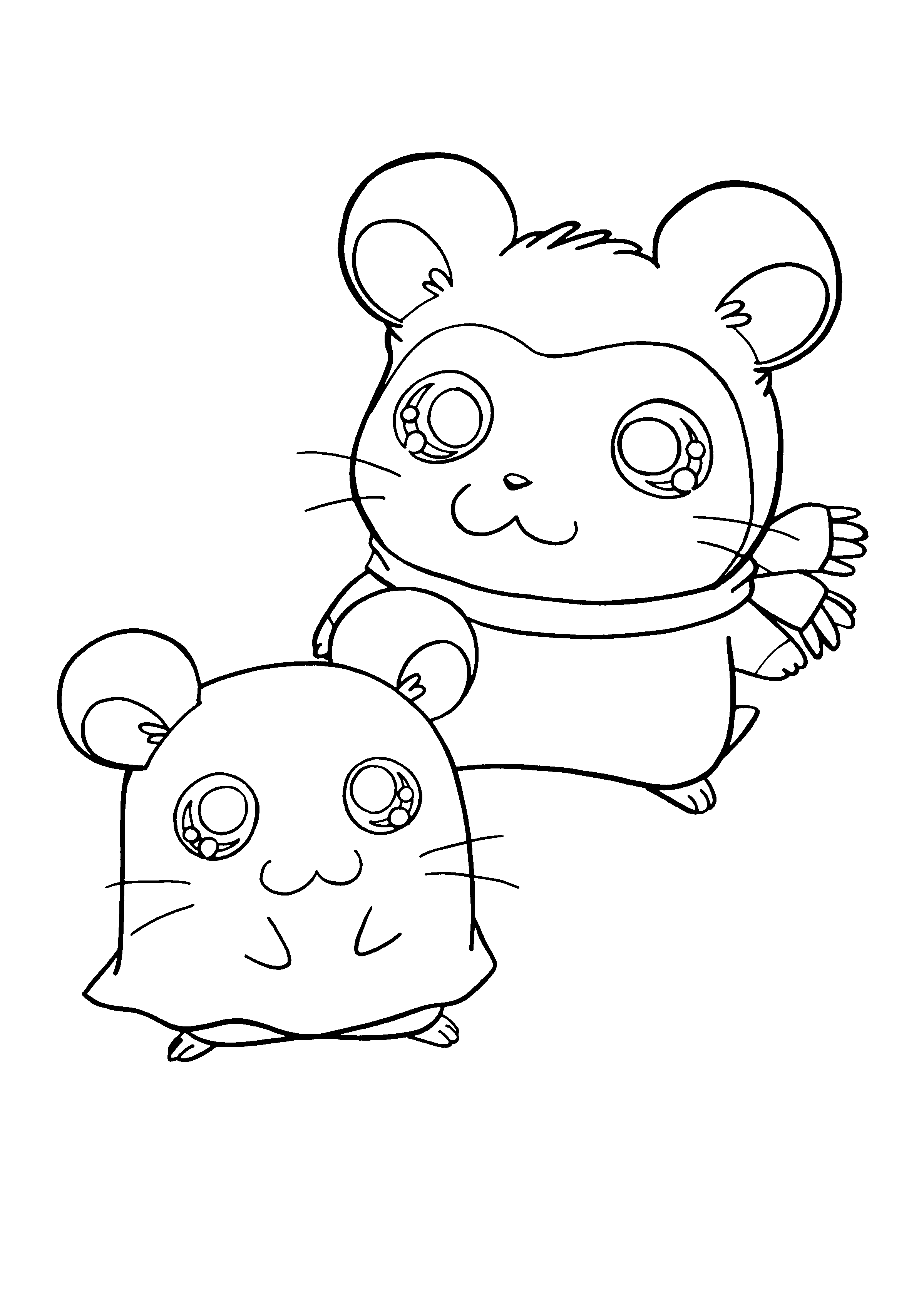 Dessin à colorier: Hamtaro (Dessins Animés) #40136 - Coloriages à Imprimer Gratuits