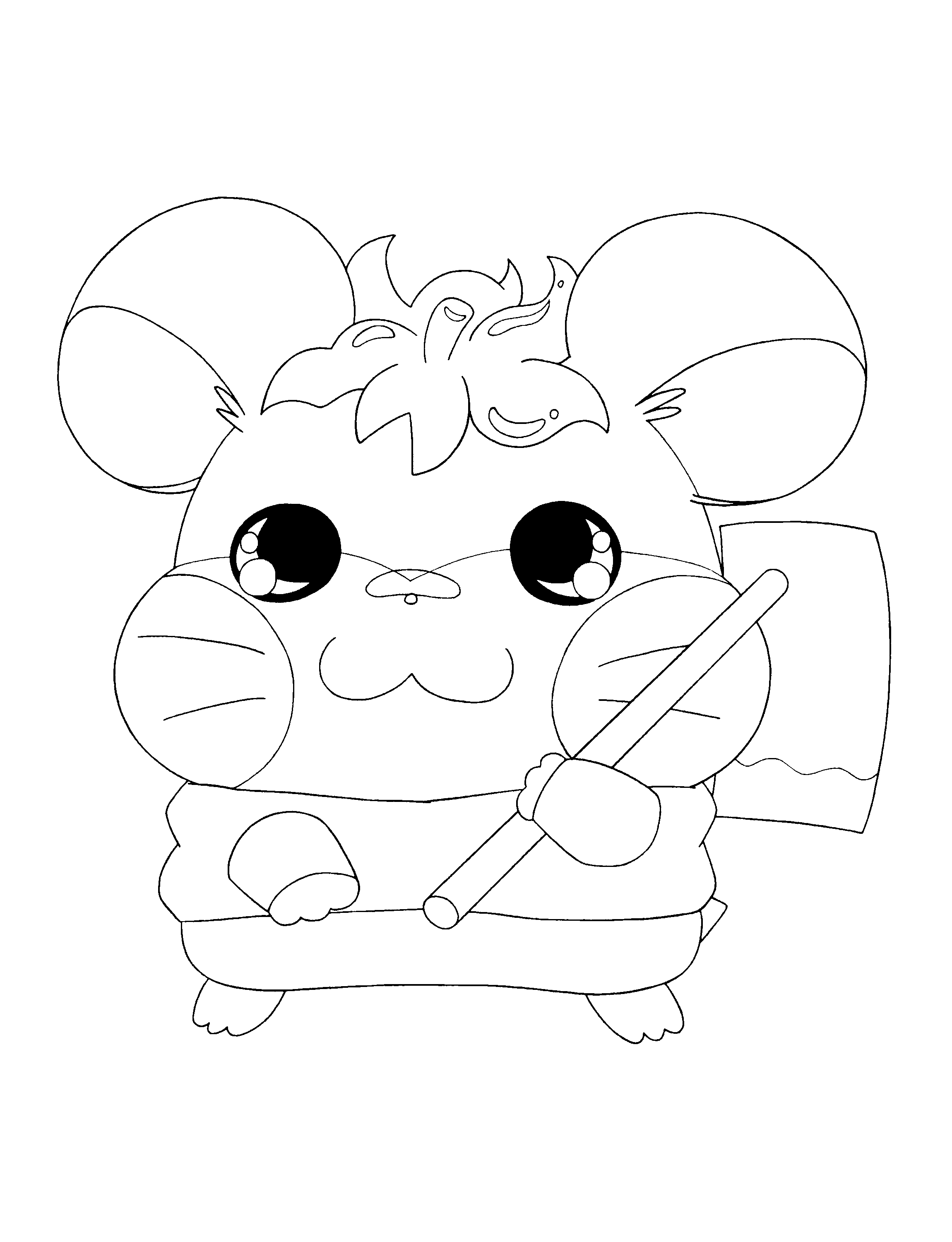 Dessin à colorier: Hamtaro (Dessins Animés) #40138 - Coloriages à Imprimer Gratuits