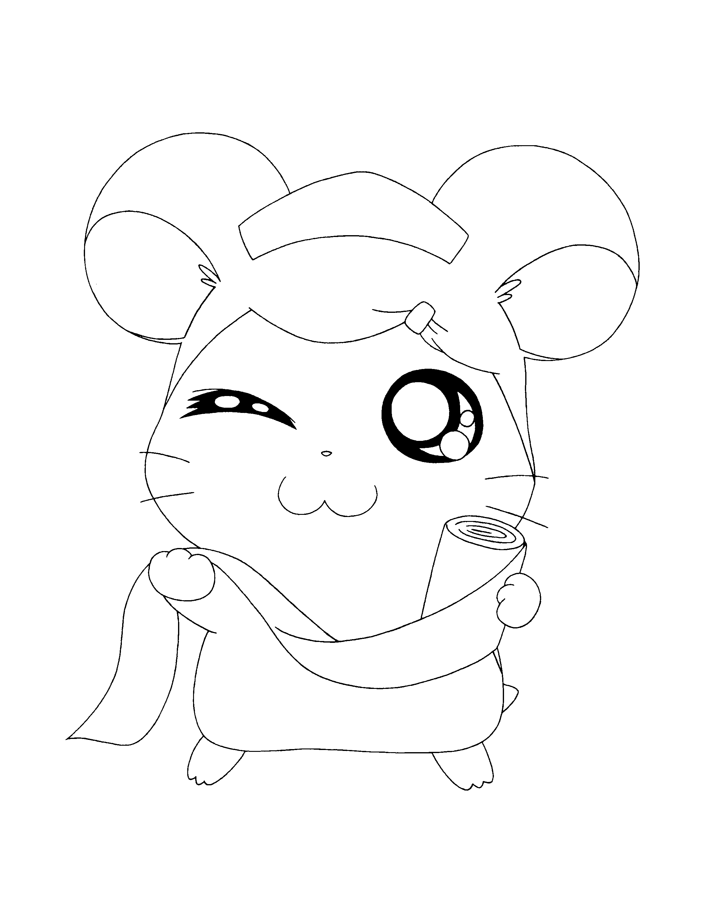 Dessin à colorier: Hamtaro (Dessins Animés) #40147 - Coloriages à Imprimer Gratuits