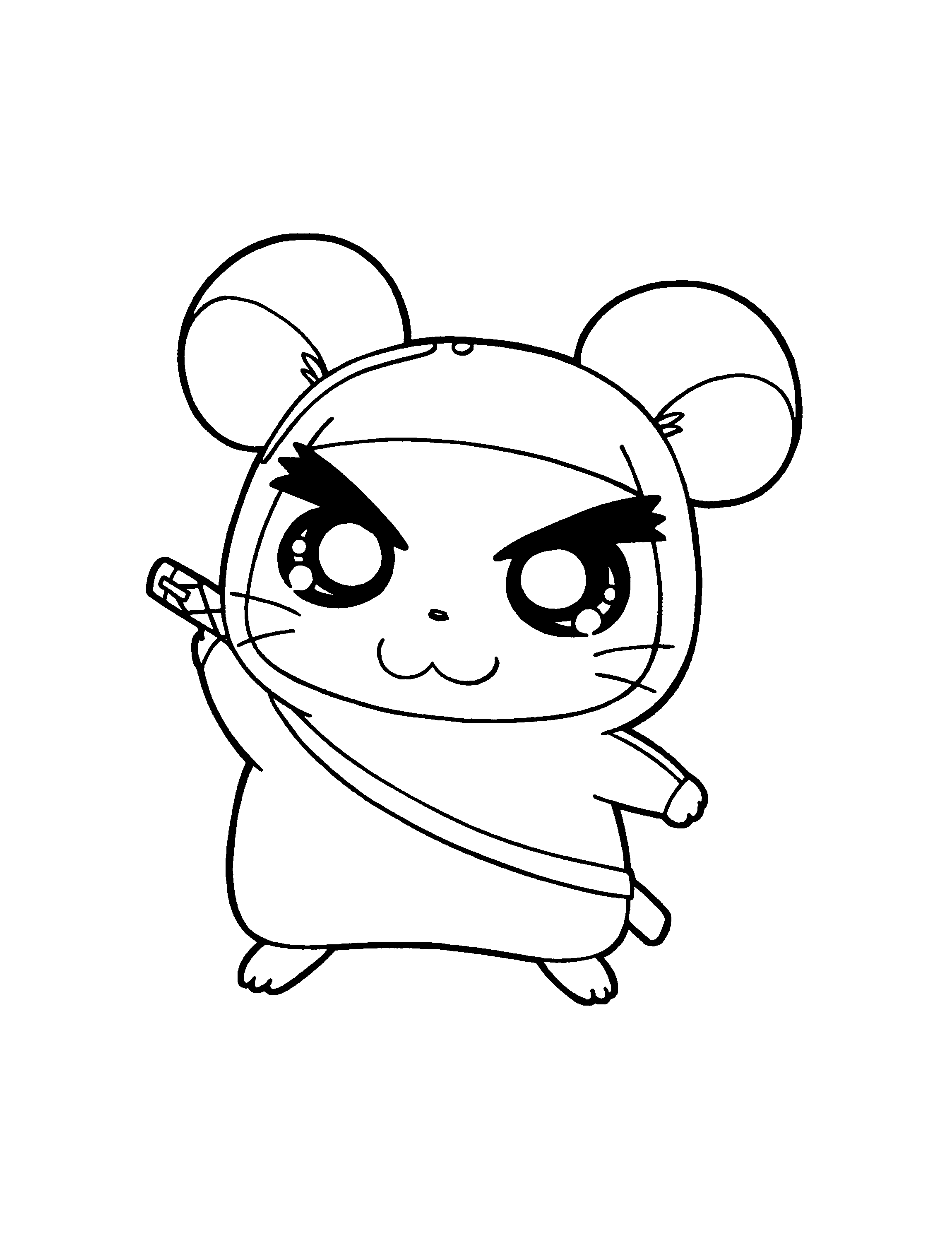 Dessin à colorier: Hamtaro (Dessins Animés) #40150 - Coloriages à Imprimer Gratuits