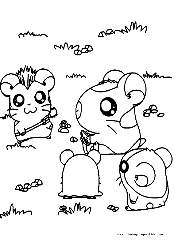 Dessin à colorier: Hamtaro (Dessins Animés) #40155 - Coloriages à Imprimer Gratuits