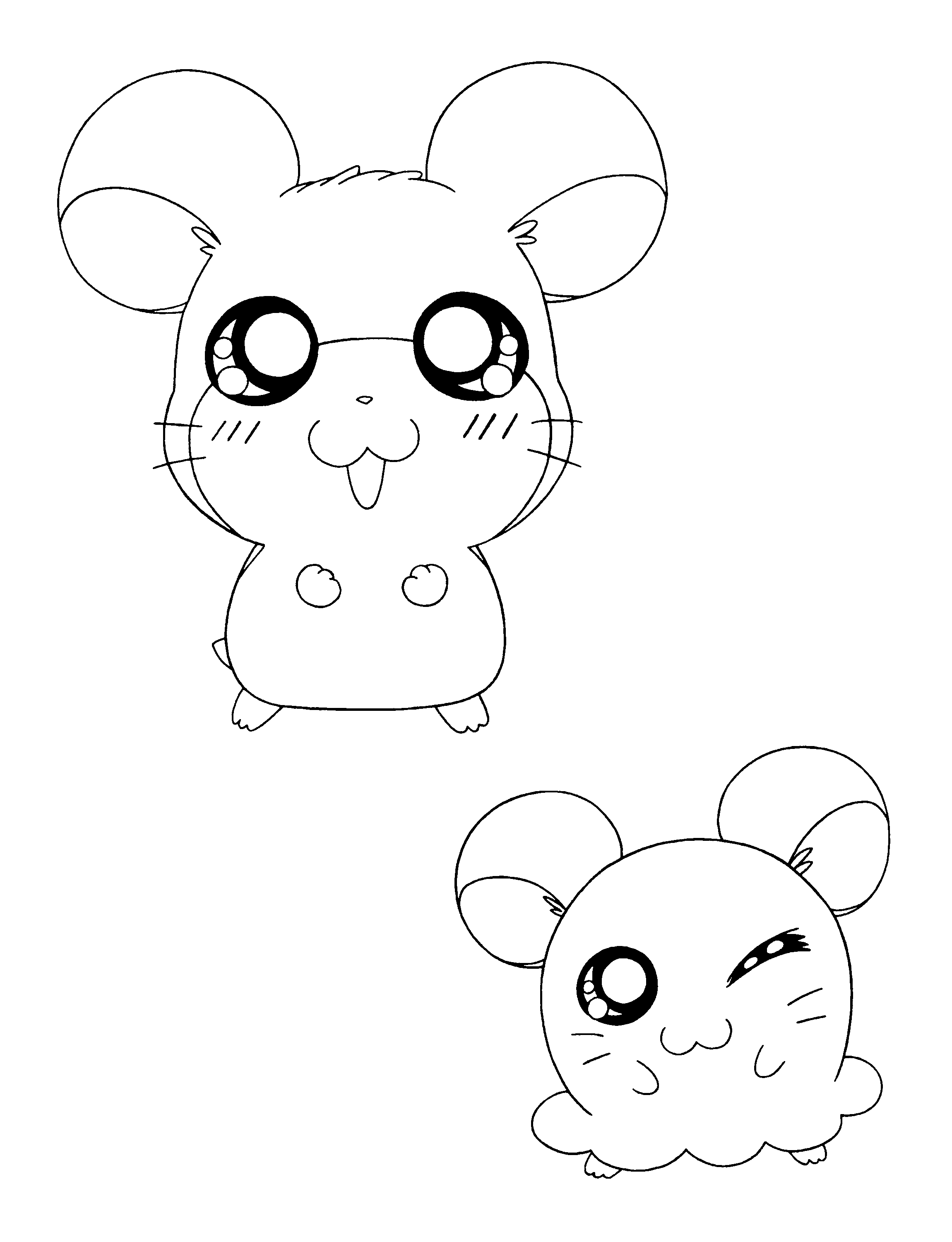 Dessin à colorier: Hamtaro (Dessins Animés) #40158 - Coloriages à Imprimer Gratuits