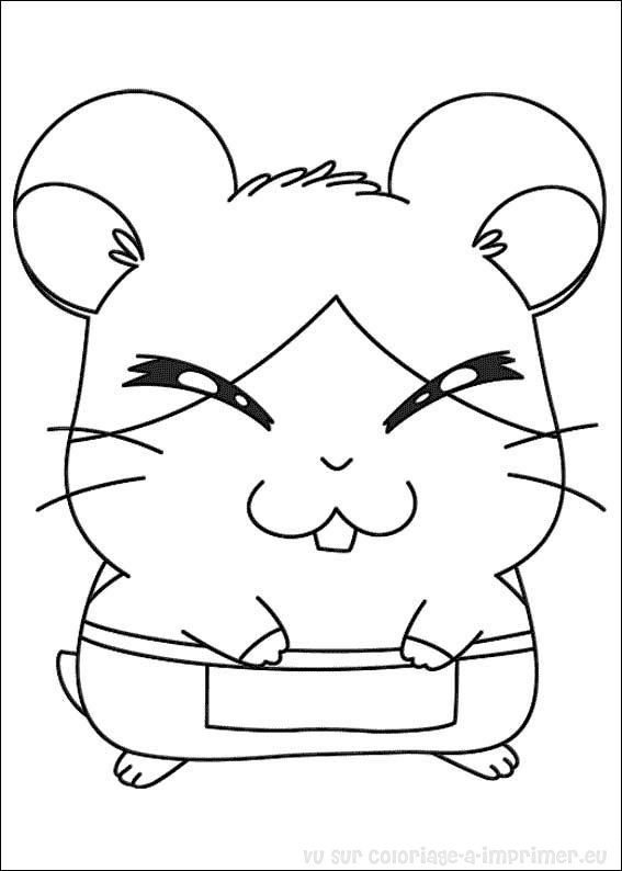 Dessin à colorier: Hamtaro (Dessins Animés) #40171 - Coloriages à Imprimer Gratuits