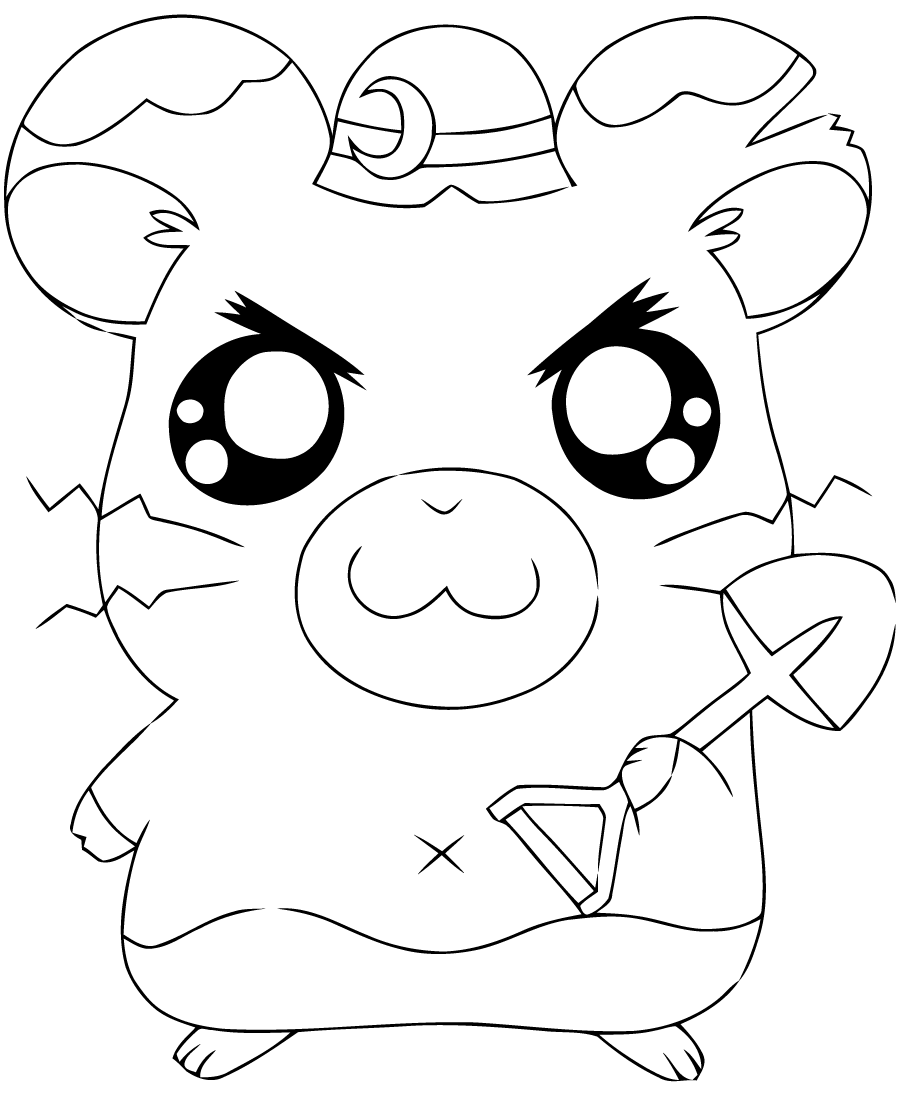 Dessin à colorier: Hamtaro (Dessins Animés) #40172 - Coloriages à Imprimer Gratuits