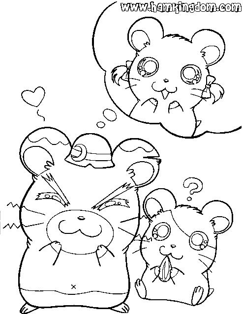 Dessin à colorier: Hamtaro (Dessins Animés) #40187 - Coloriages à Imprimer Gratuits