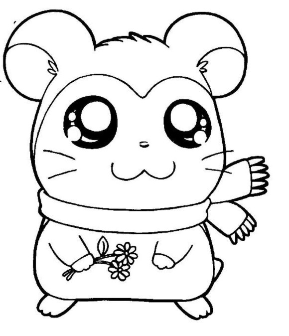 Dessin à colorier: Hamtaro (Dessins Animés) #40204 - Coloriages à Imprimer Gratuits